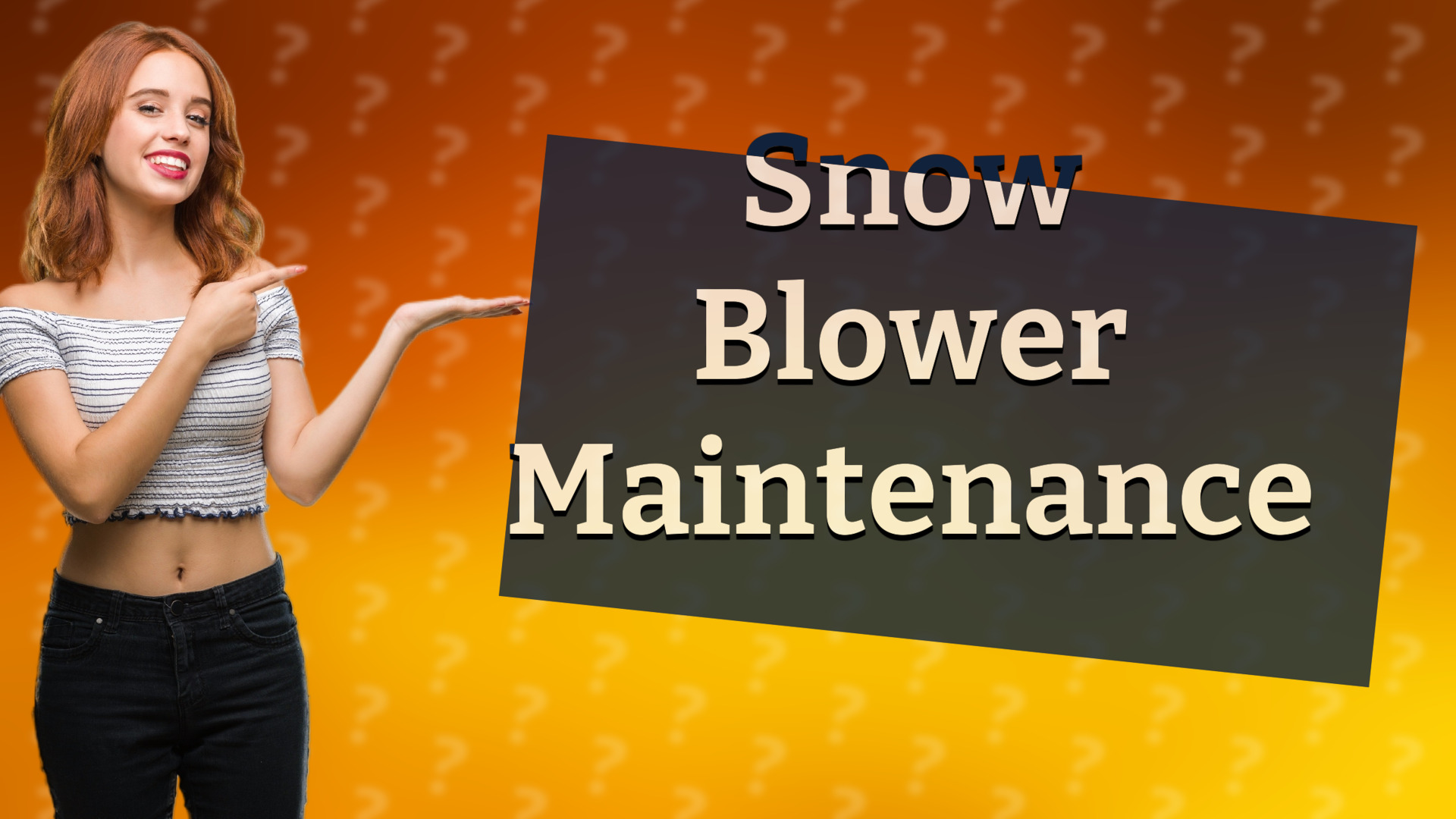 Snow Blower Maintenance