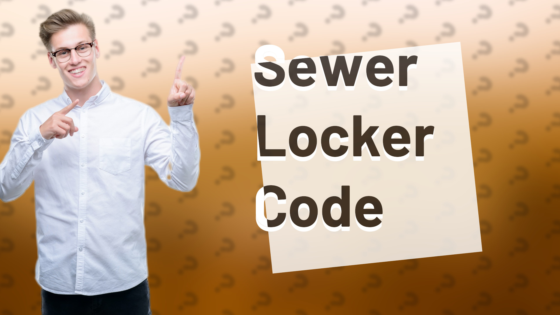 Sewer Locker Code