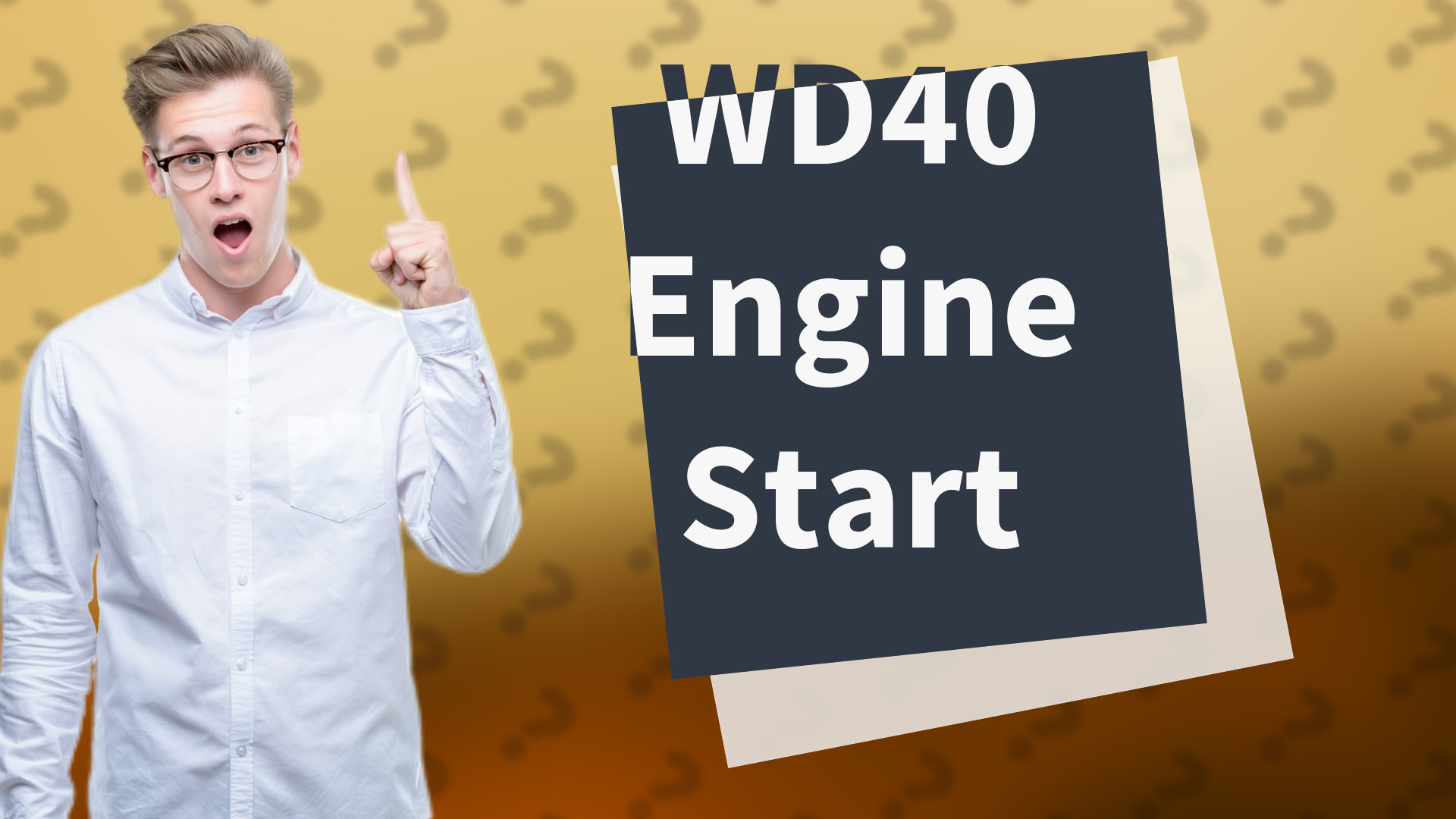 WD40 Engine Start