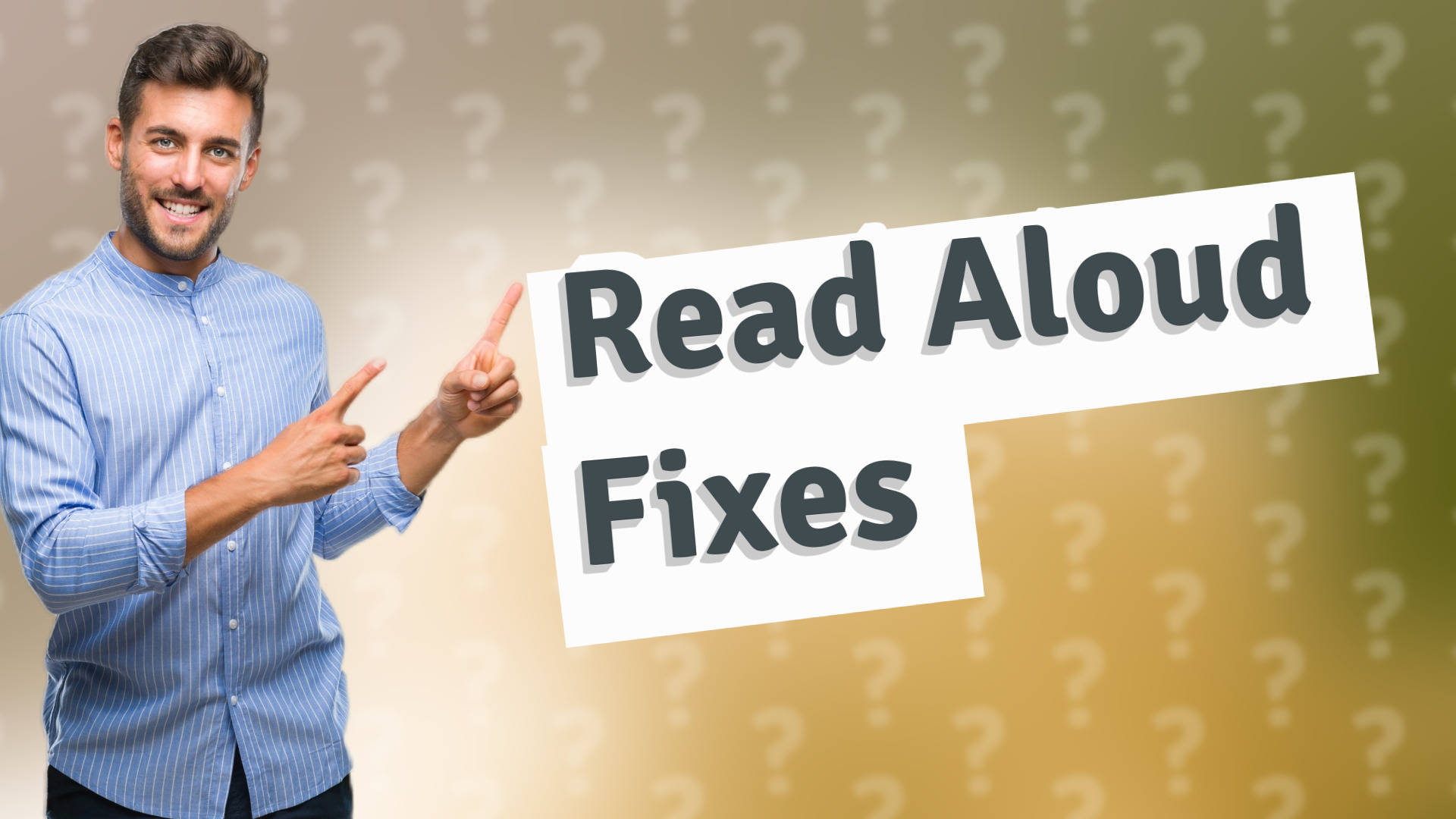 Read Aloud Fixes