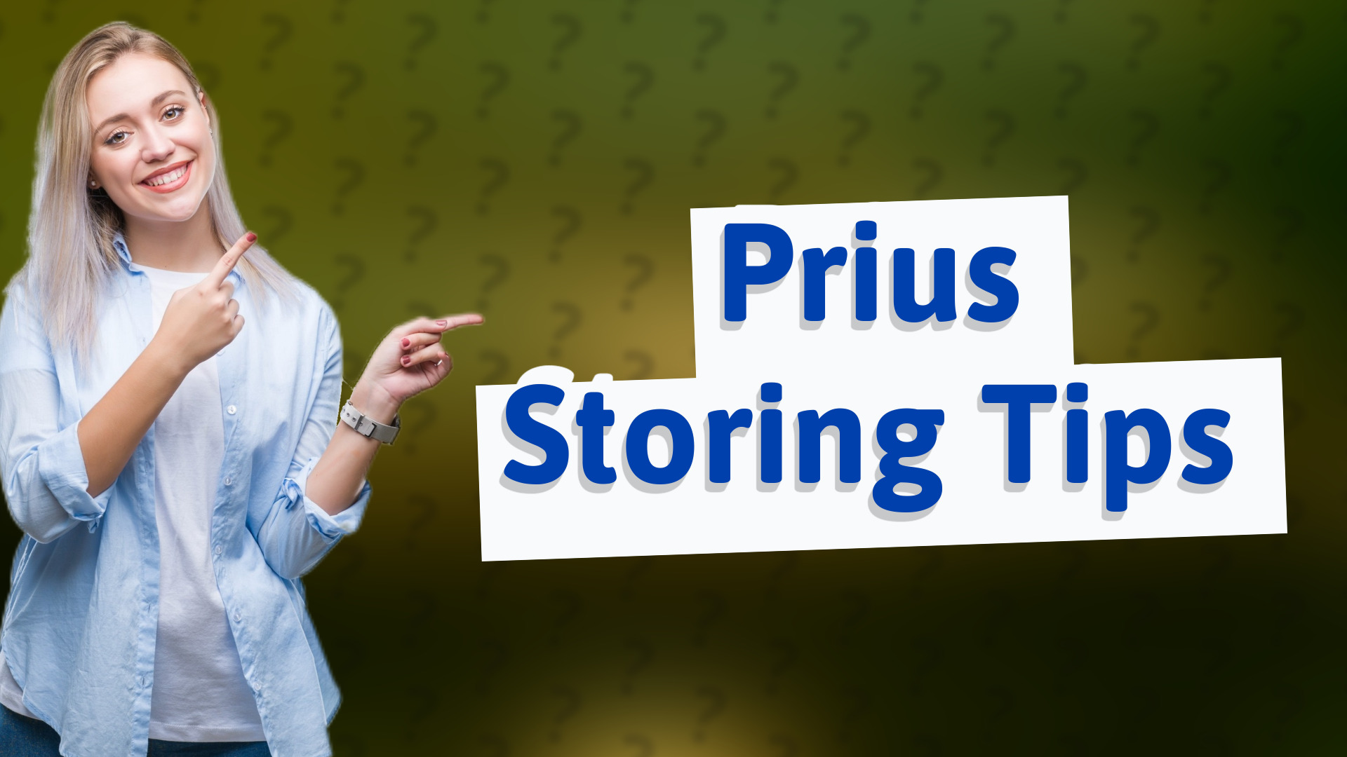 Prius Storing Tips