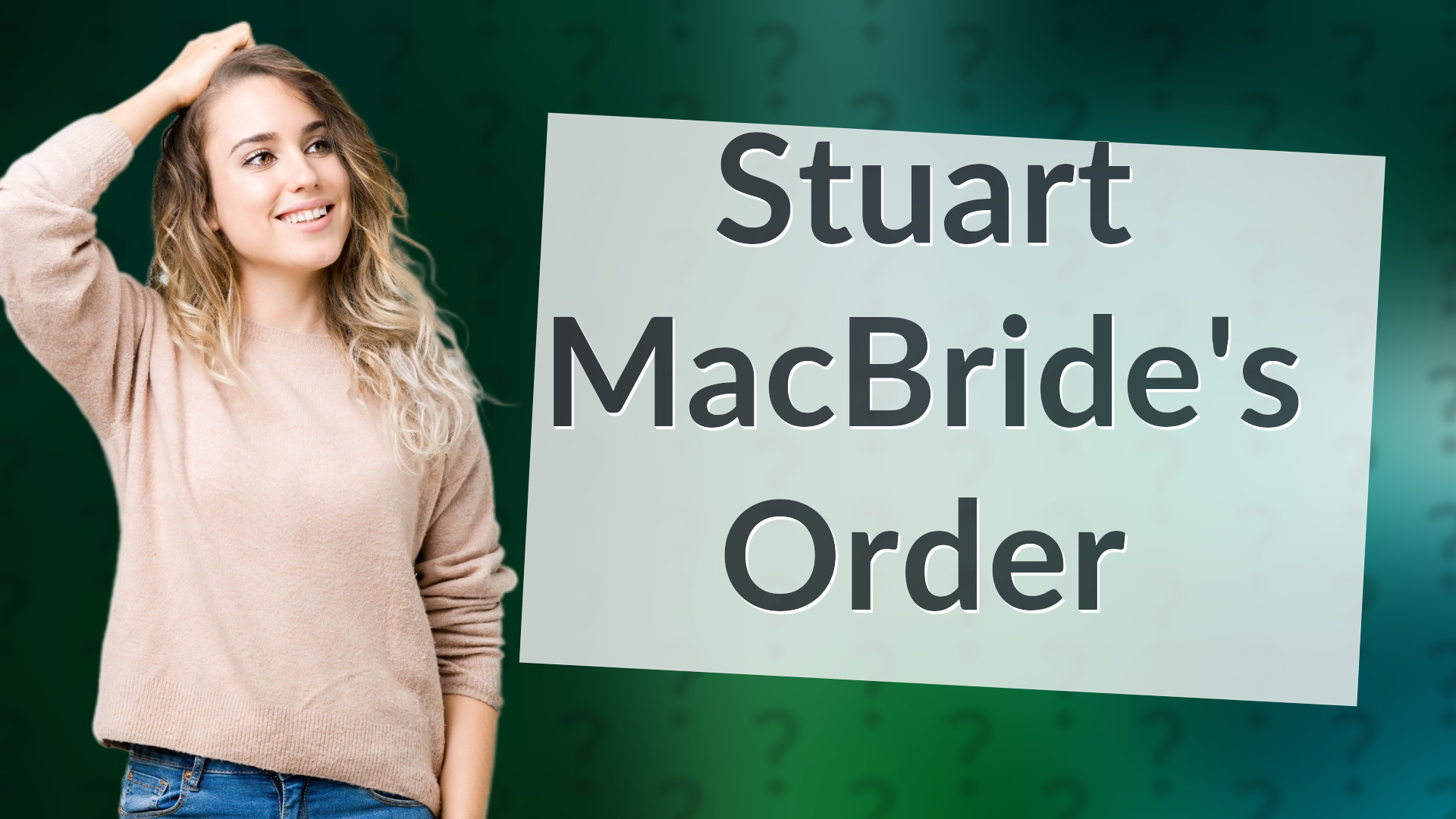Stuart MacBride's Order