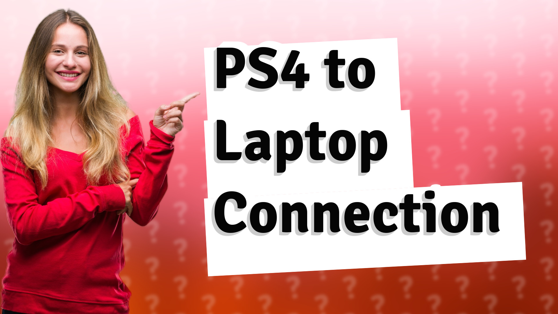 PS4 to Laptop Connection