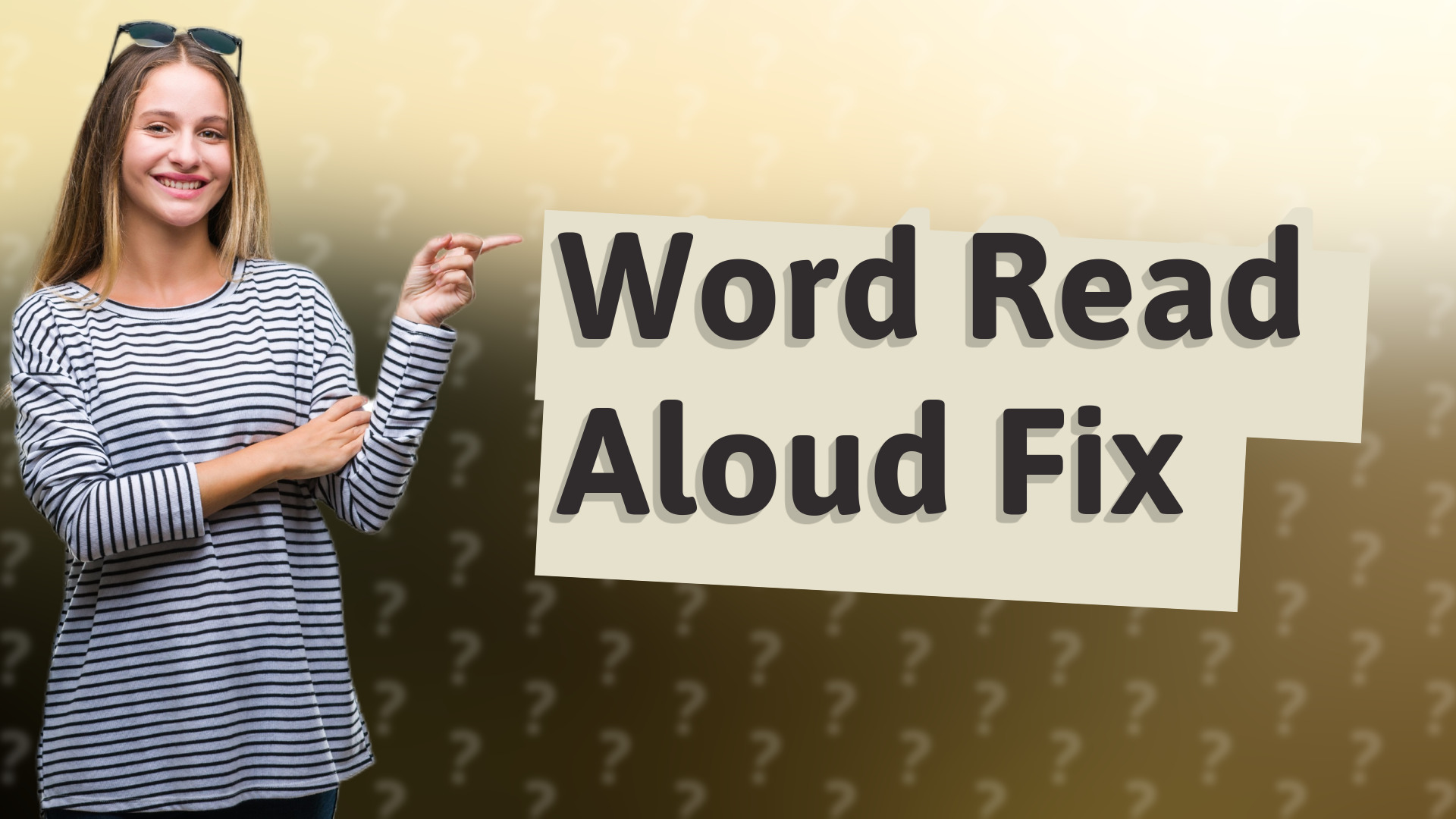 Word Read Aloud Fix