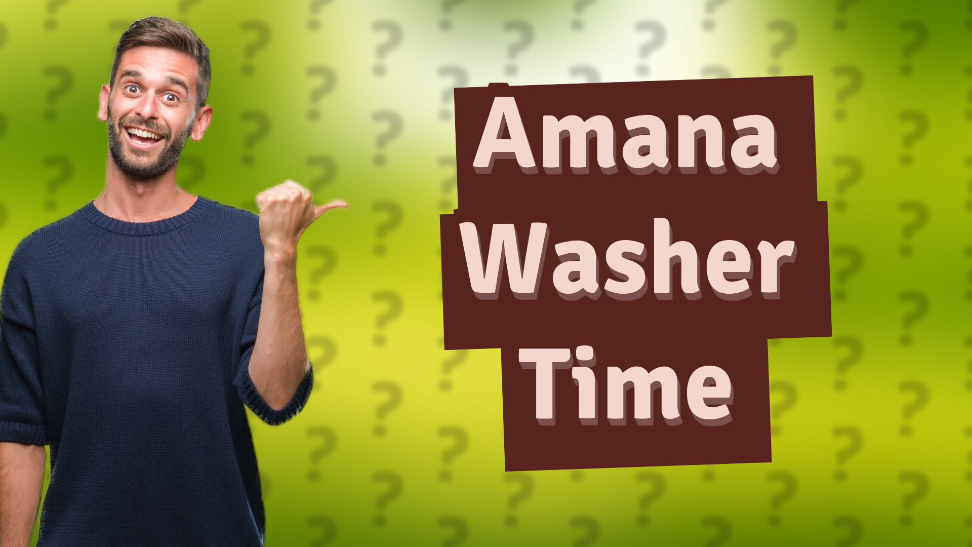 Amana Washer Time