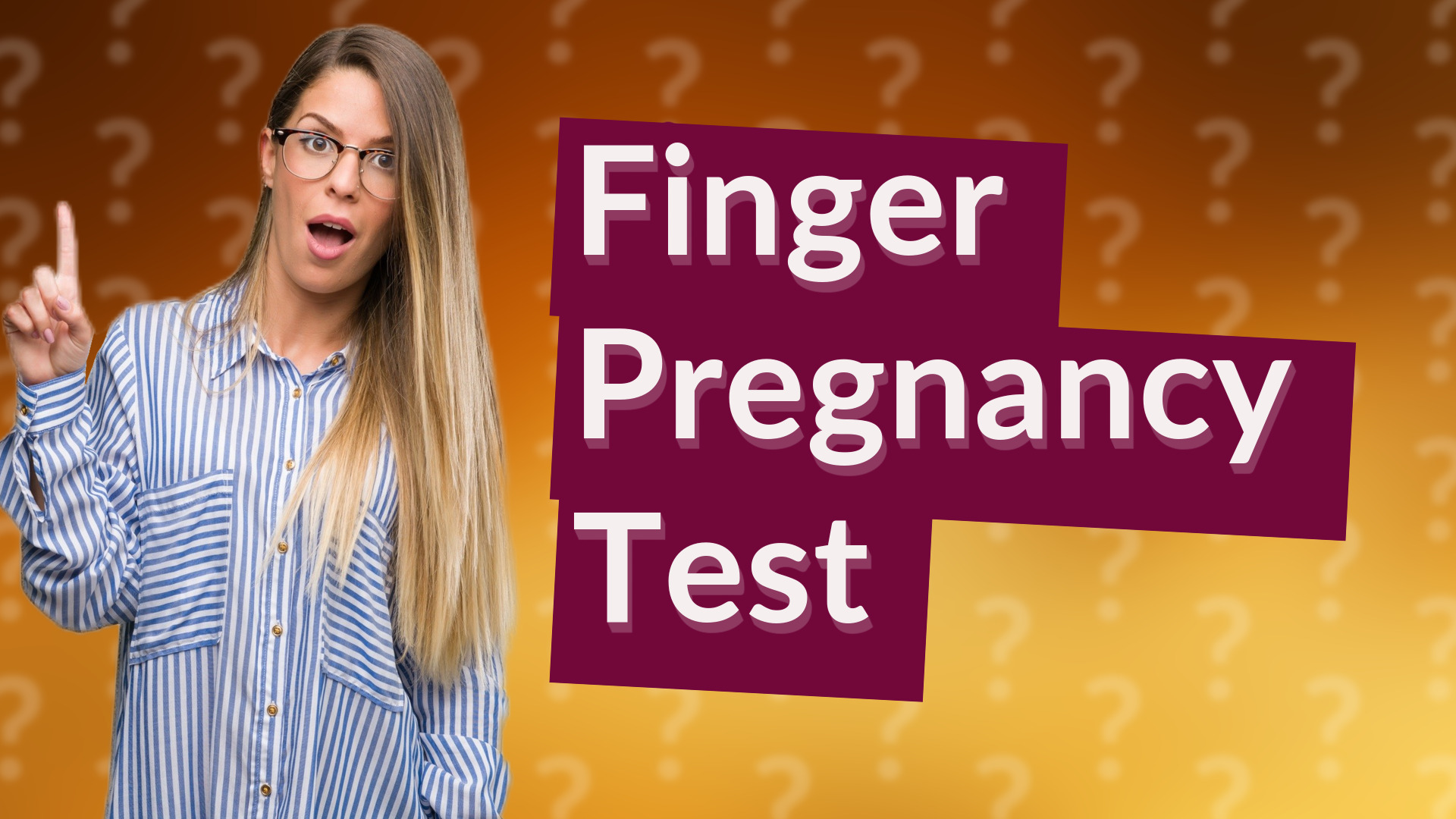 Finger Pregnancy Test