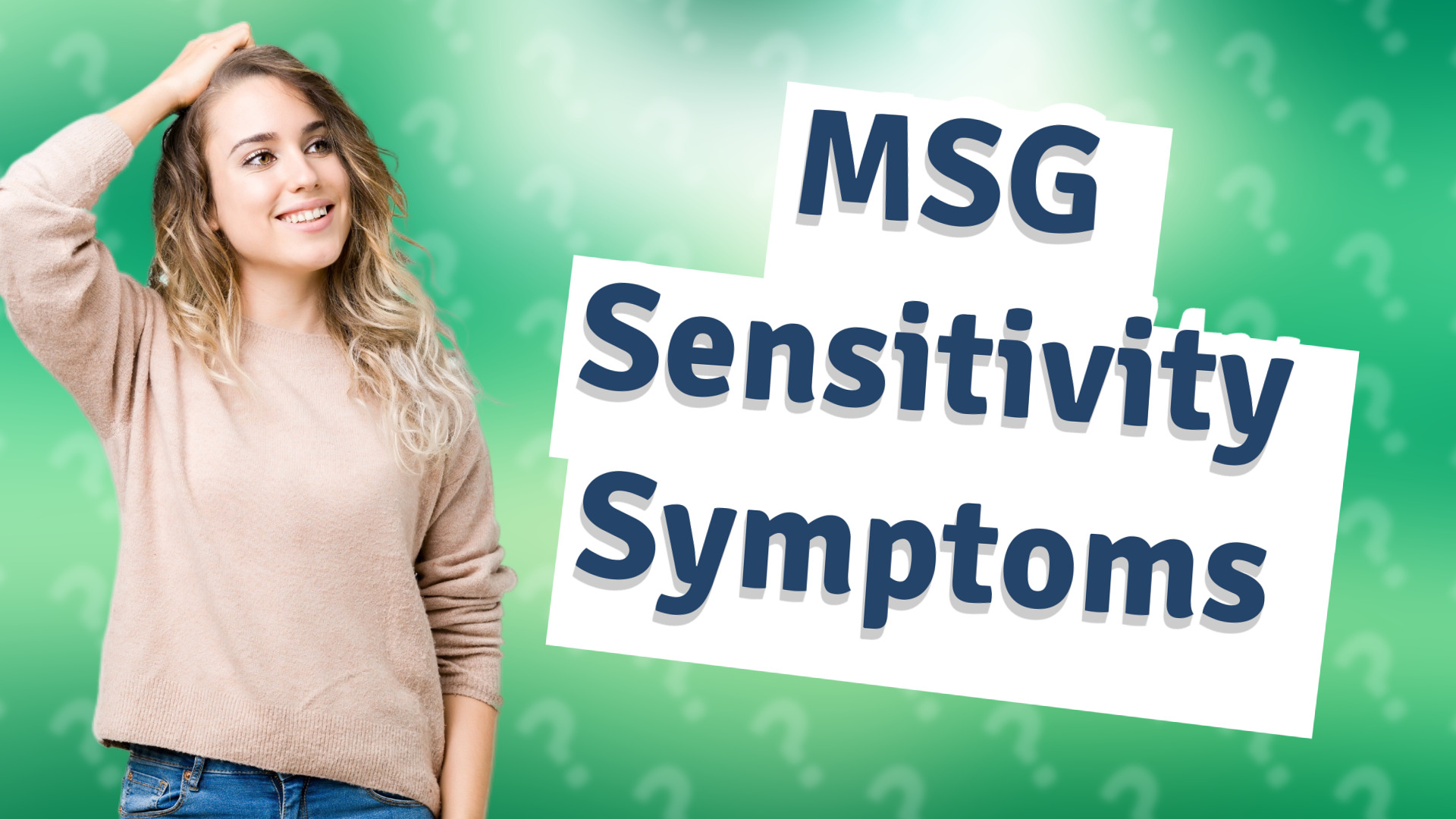 MSG Sensitivity Symptoms