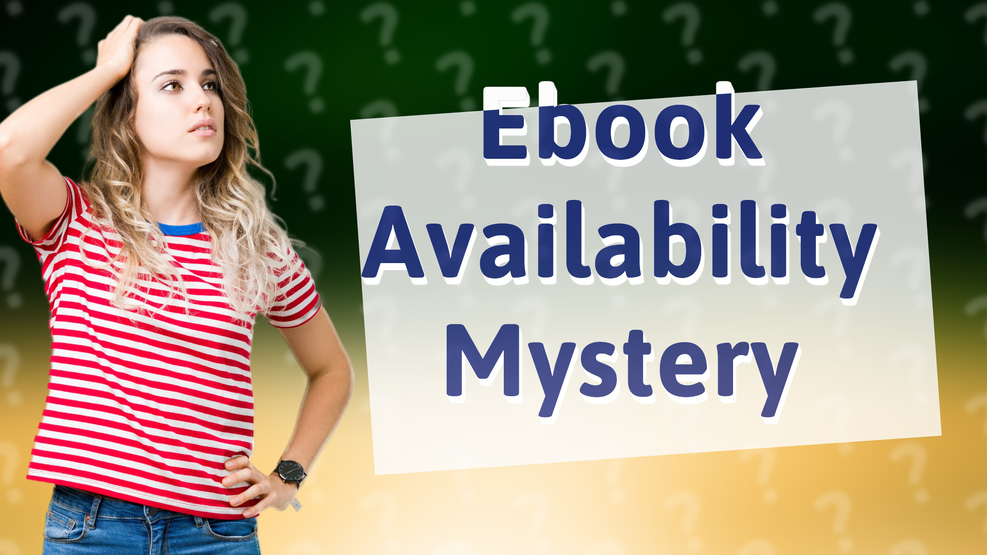 Ebook Availability Mystery