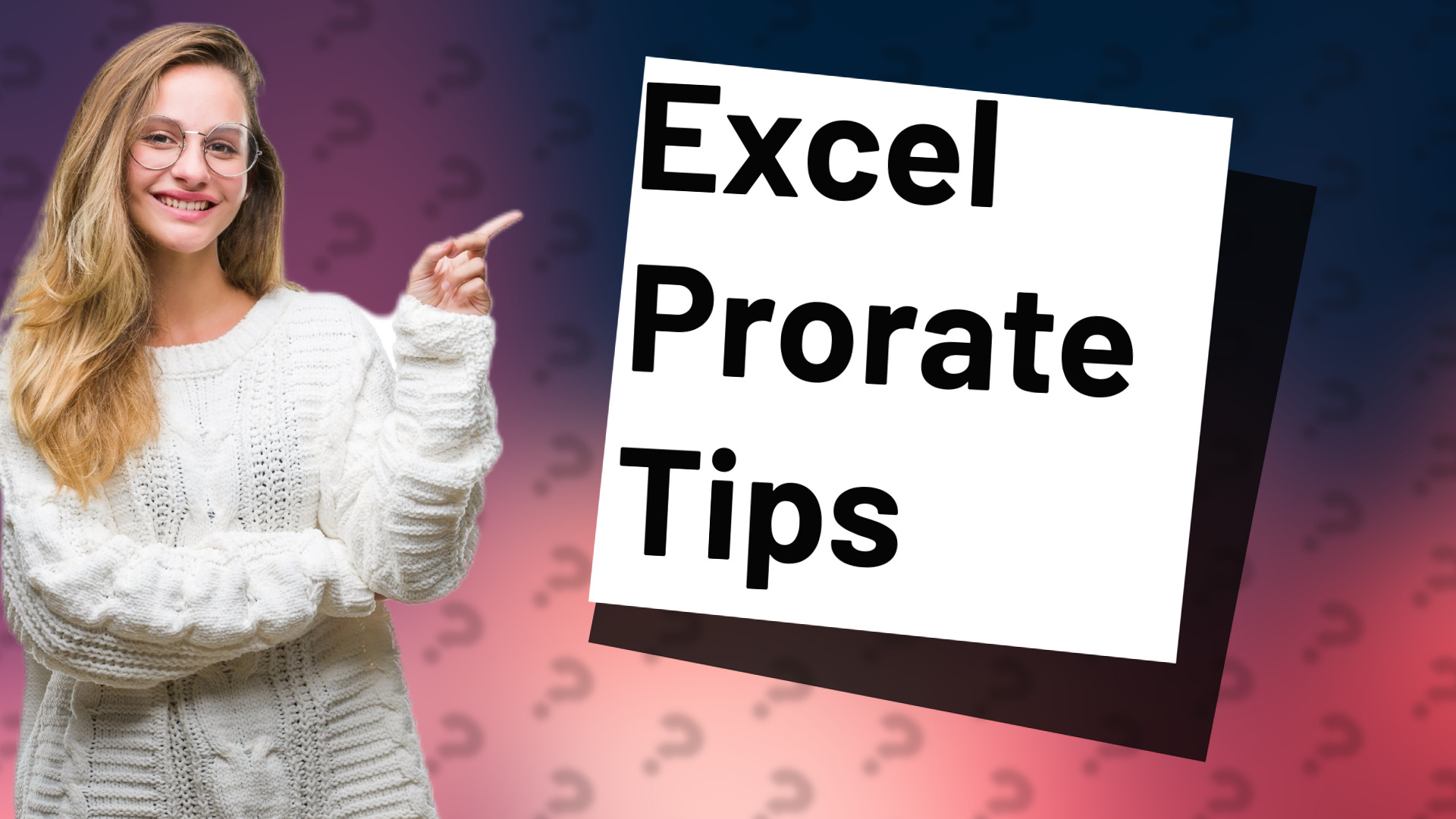 Excel Prorate Tips