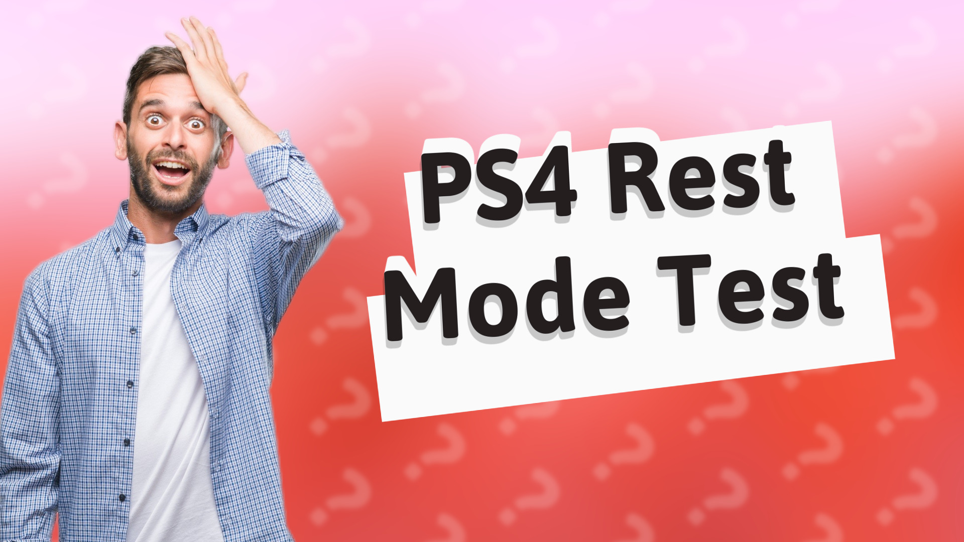 PS4 Rest Mode Test