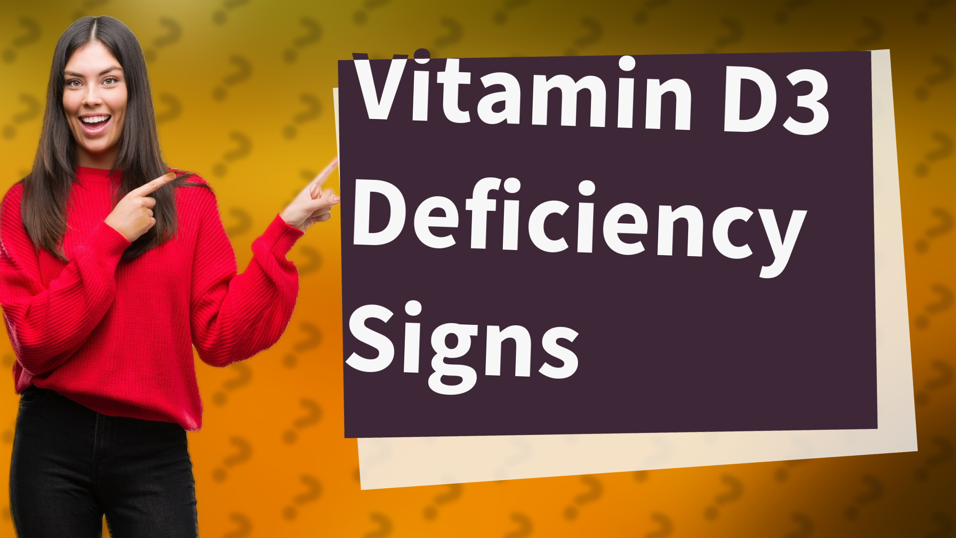 Vitamin D3 Deficiency Signs