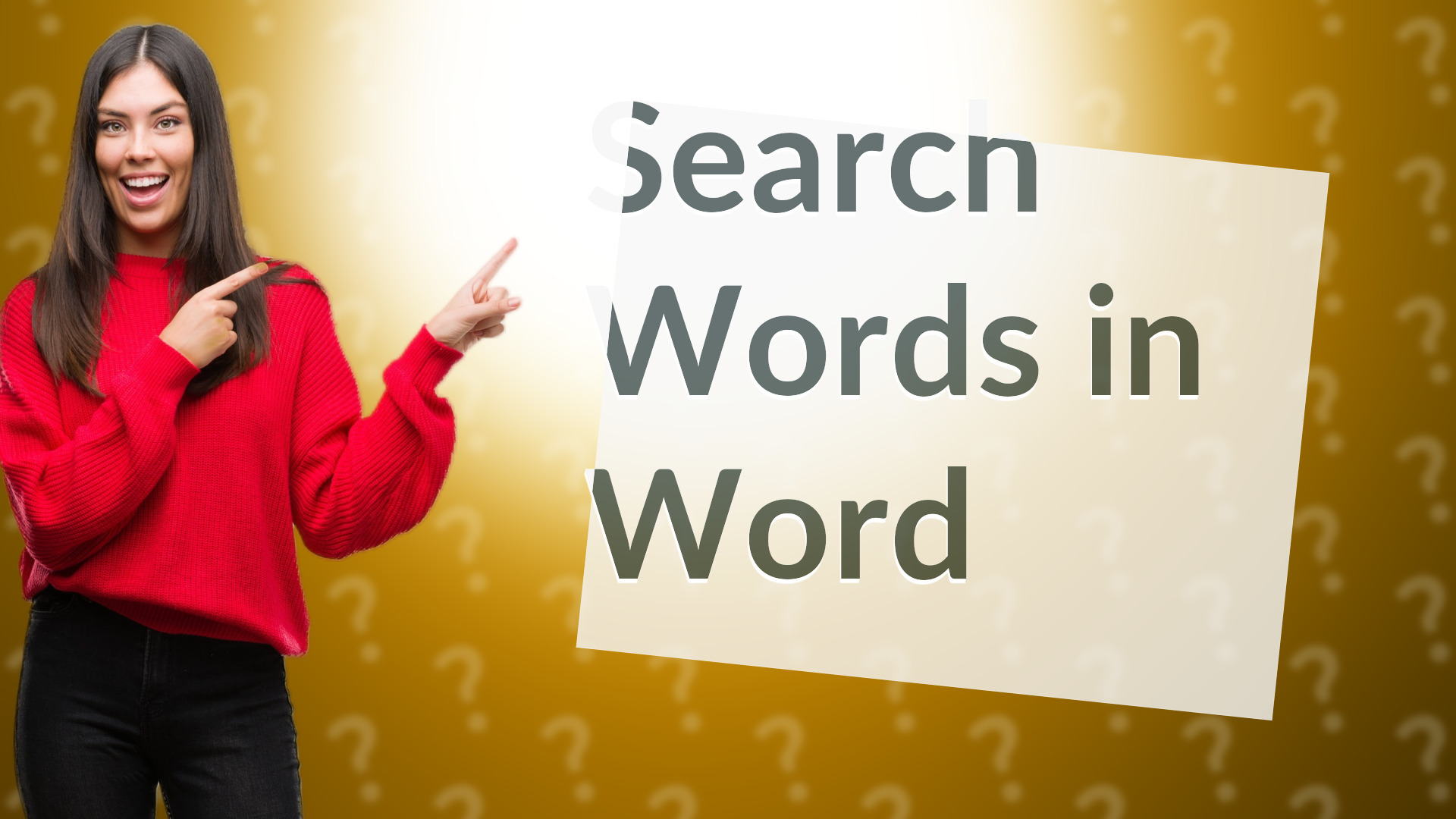 Search Words in Word