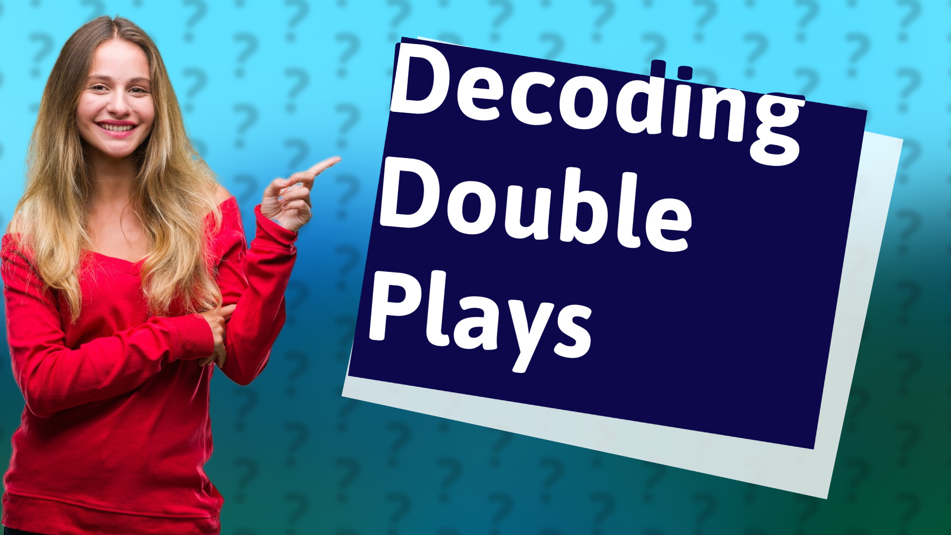 Decoding Double Plays
