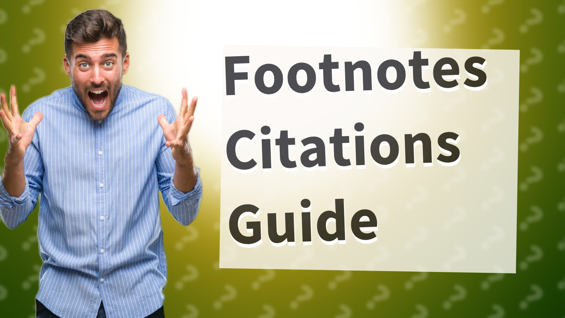 Footnotes Citations Guide