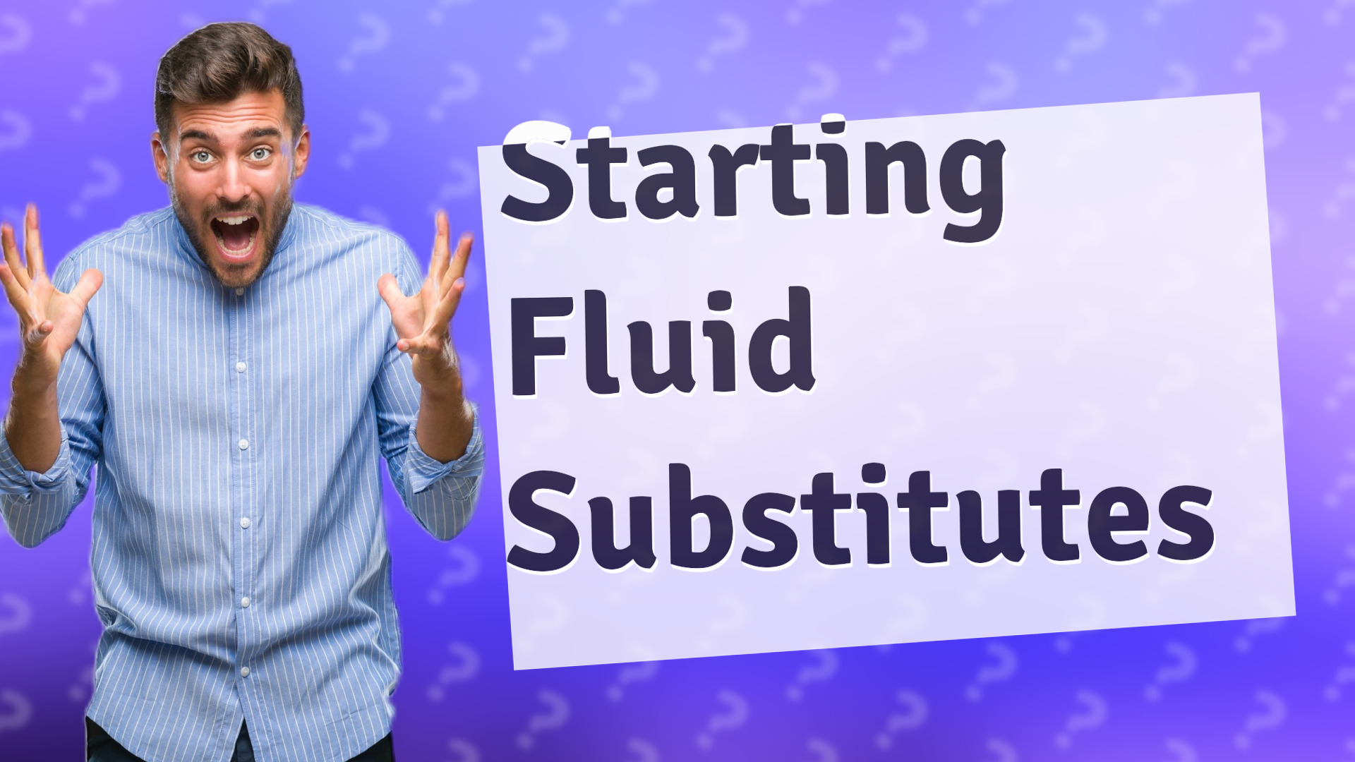 Starting Fluid Substitutes