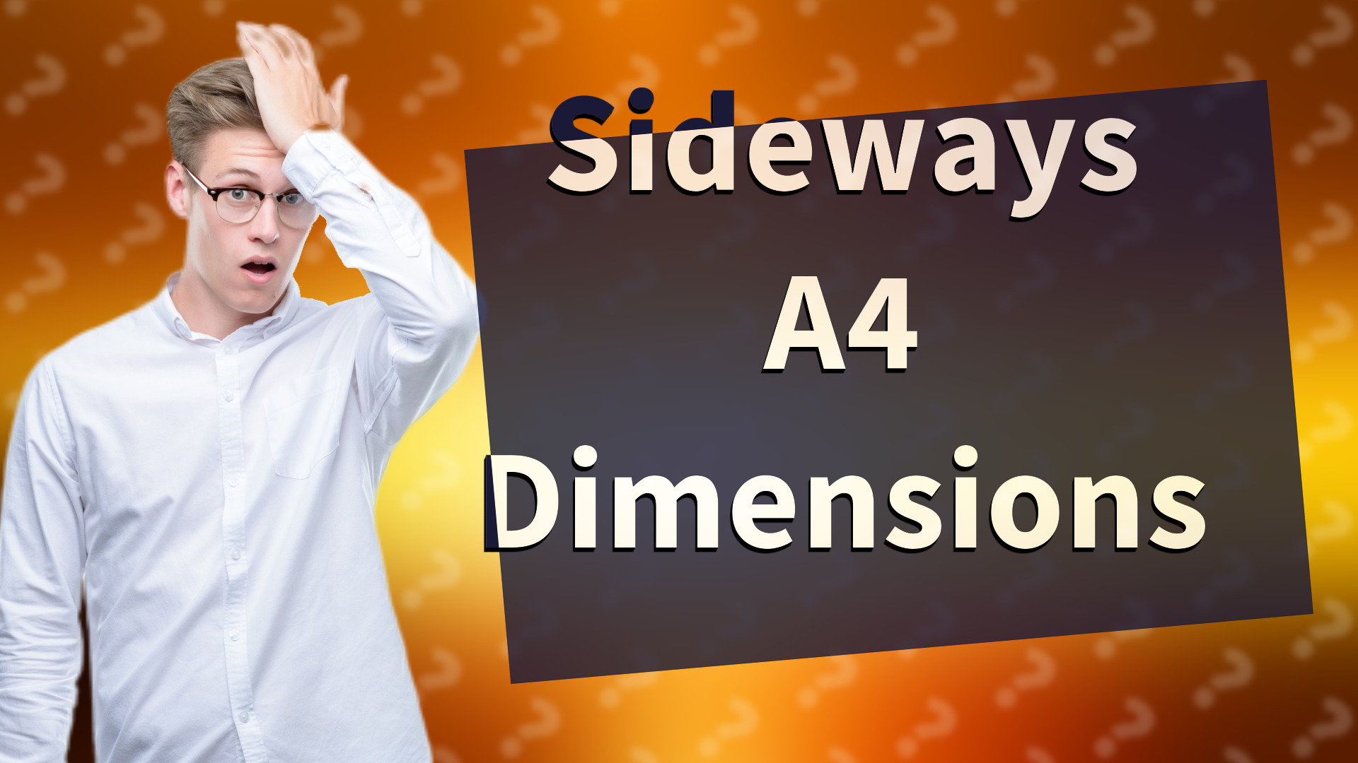 Sideways A4 Dimensions