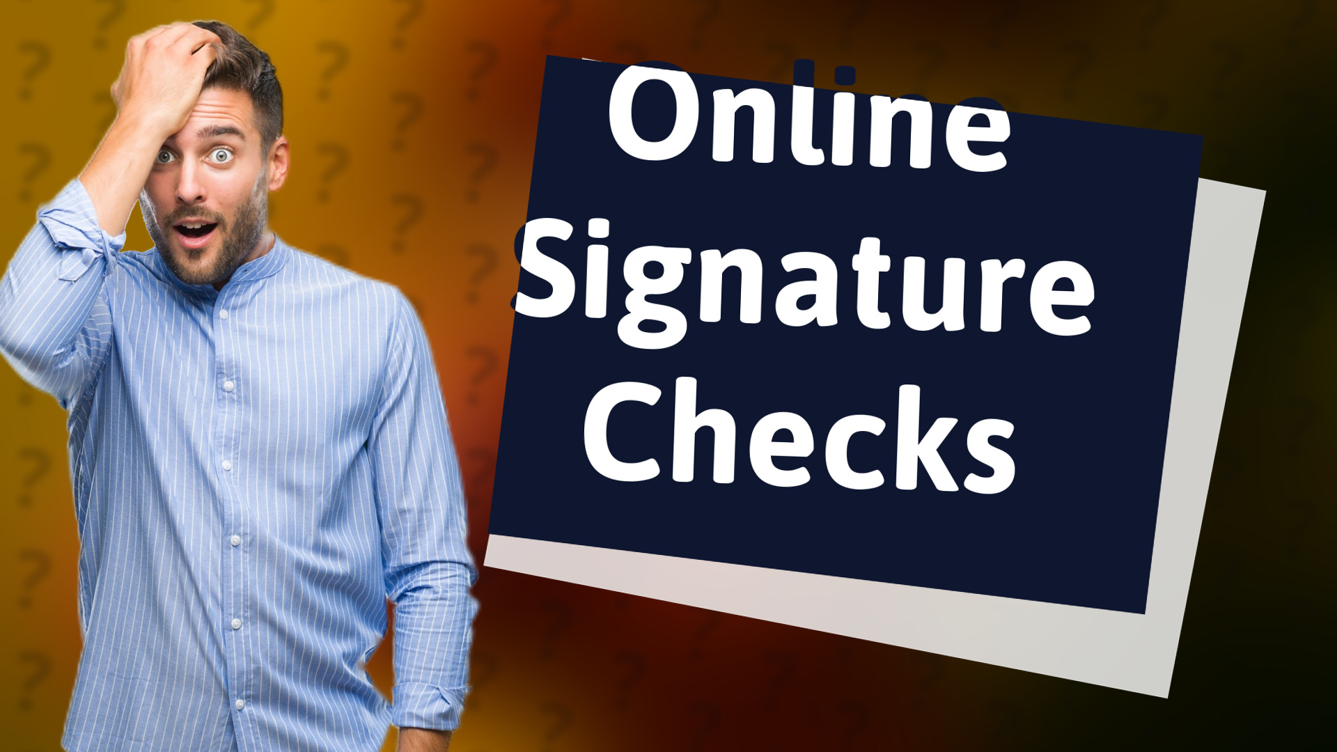 Online Signature Checks