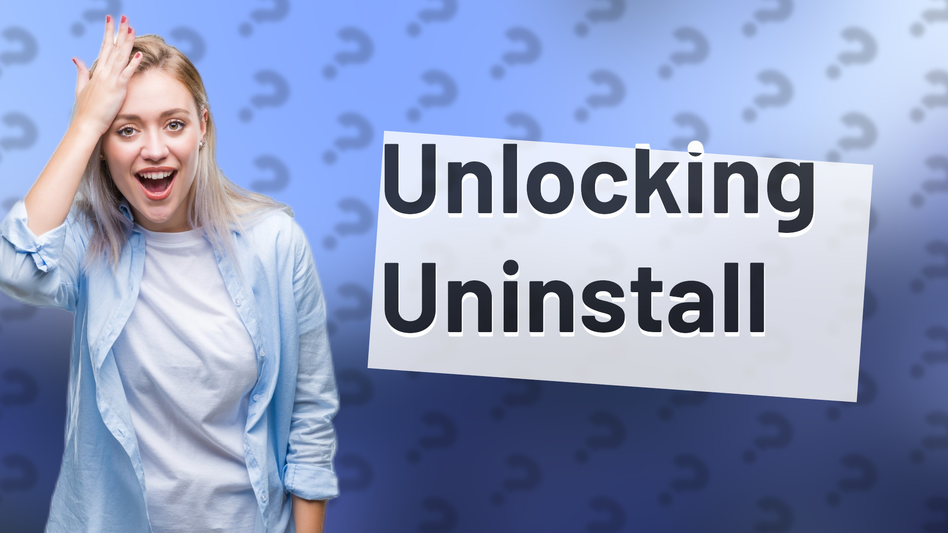 Unlocking Uninstall