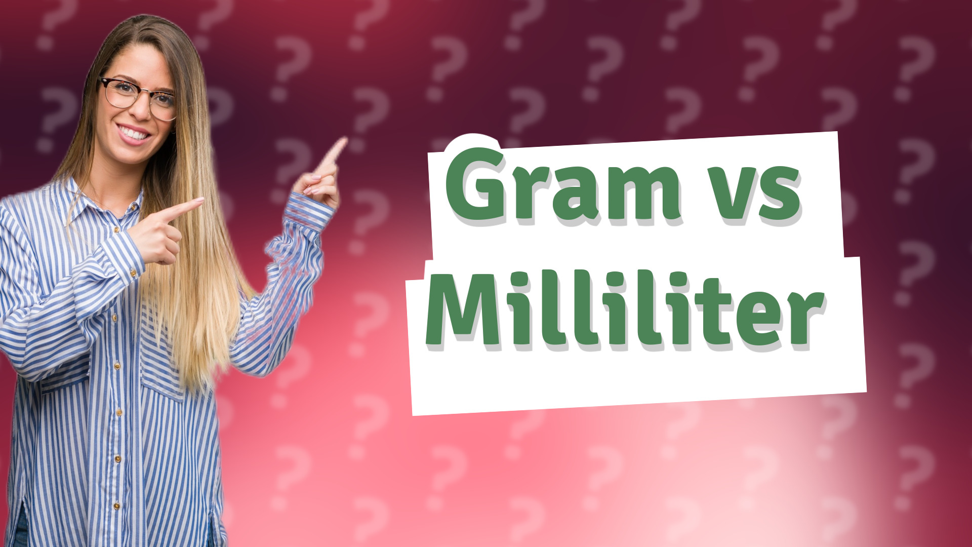 Gram vs Milliliter