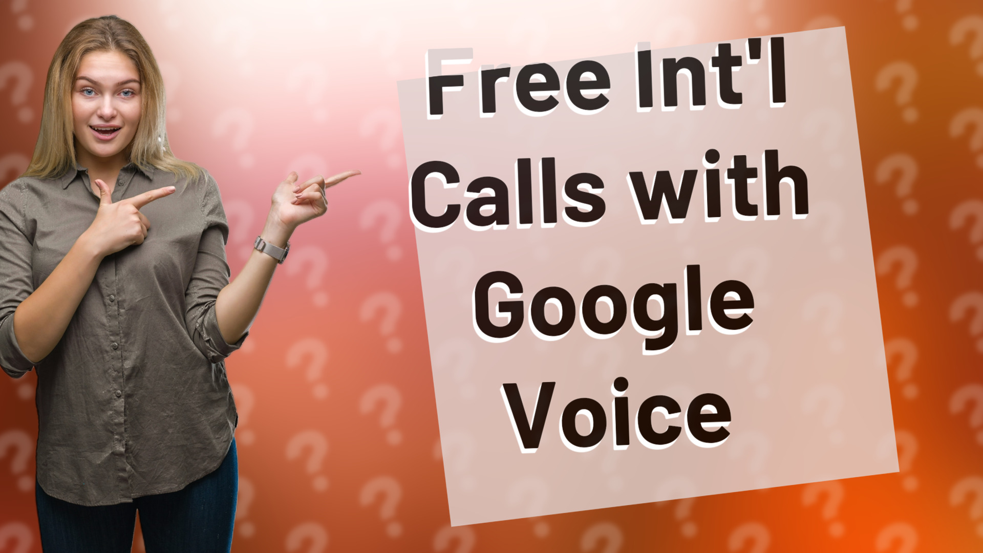 Free Int'l Calls with Google Voice