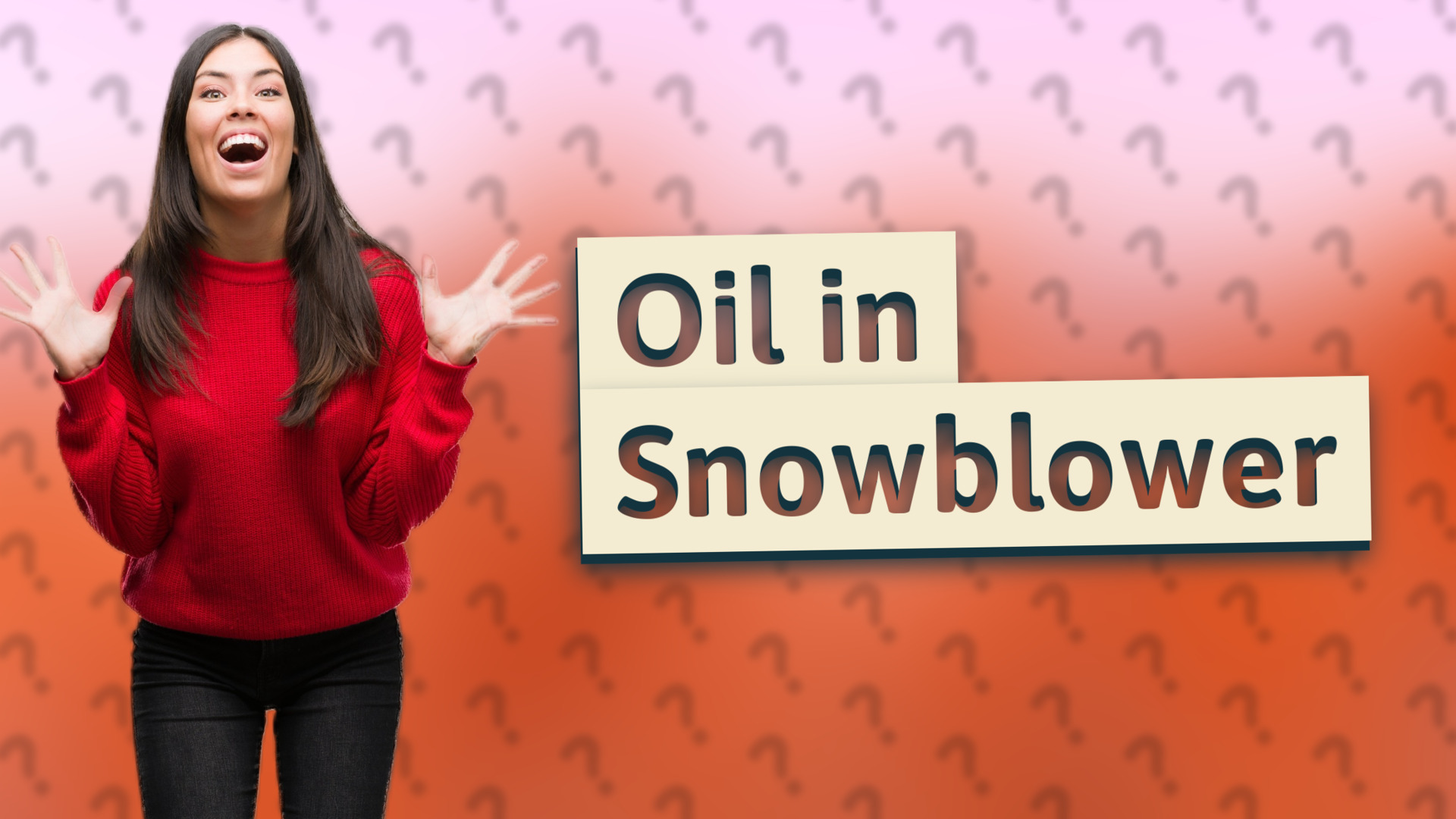 Oil in Snowblower