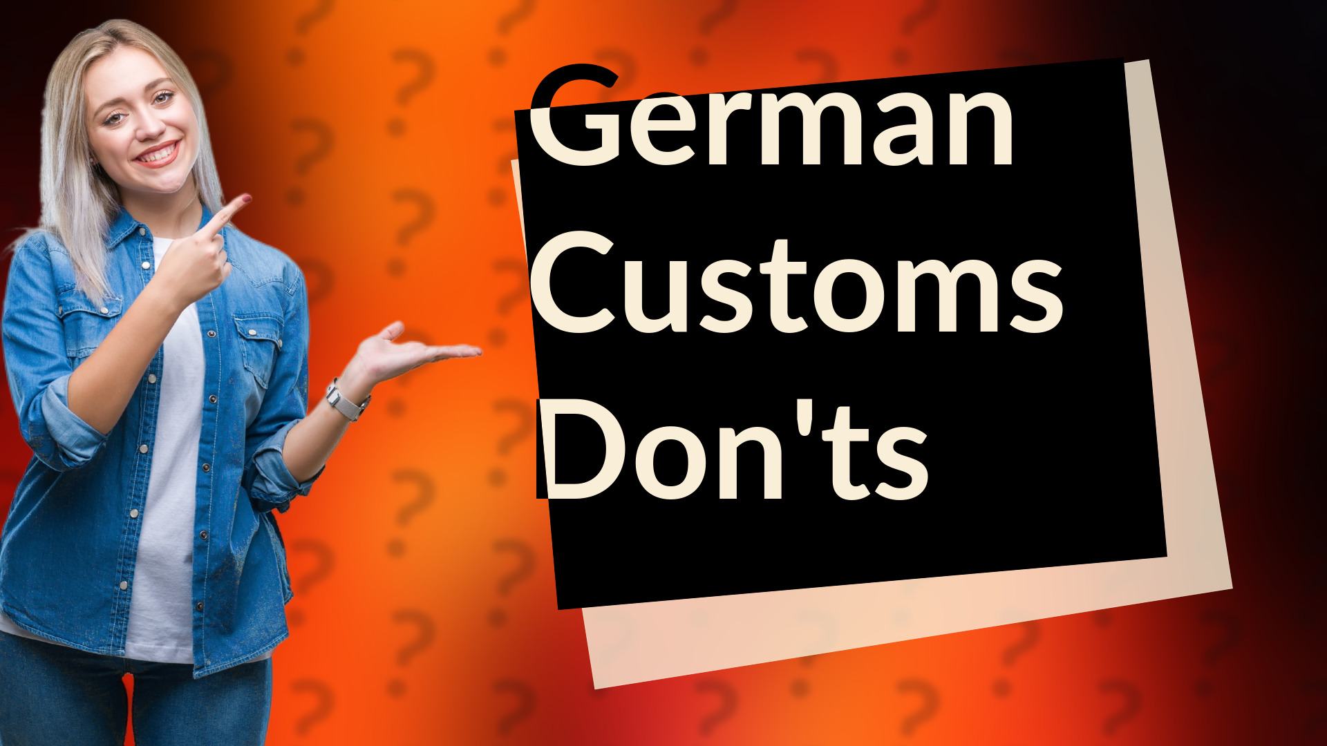 German Customs Don'ts