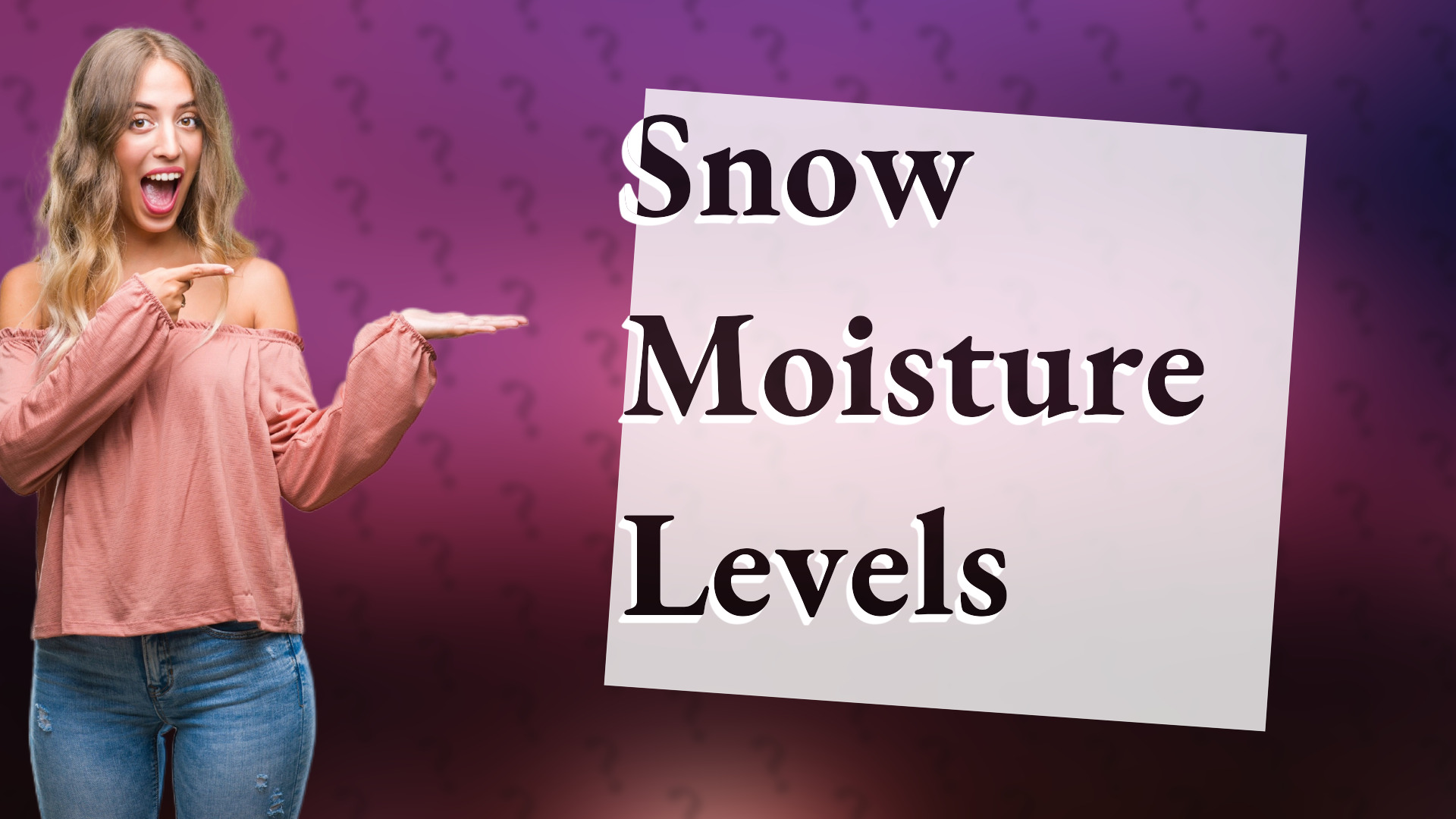 Snow Moisture Levels