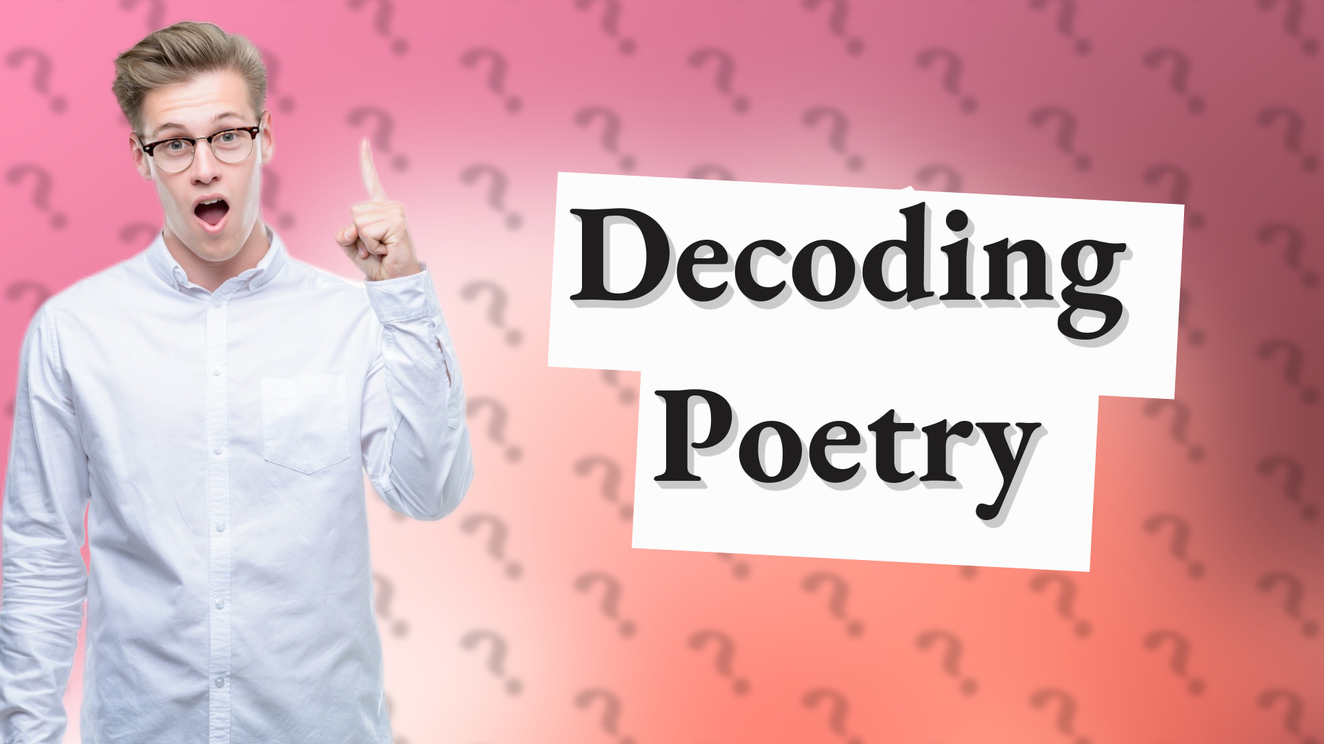 Decoding Poetry