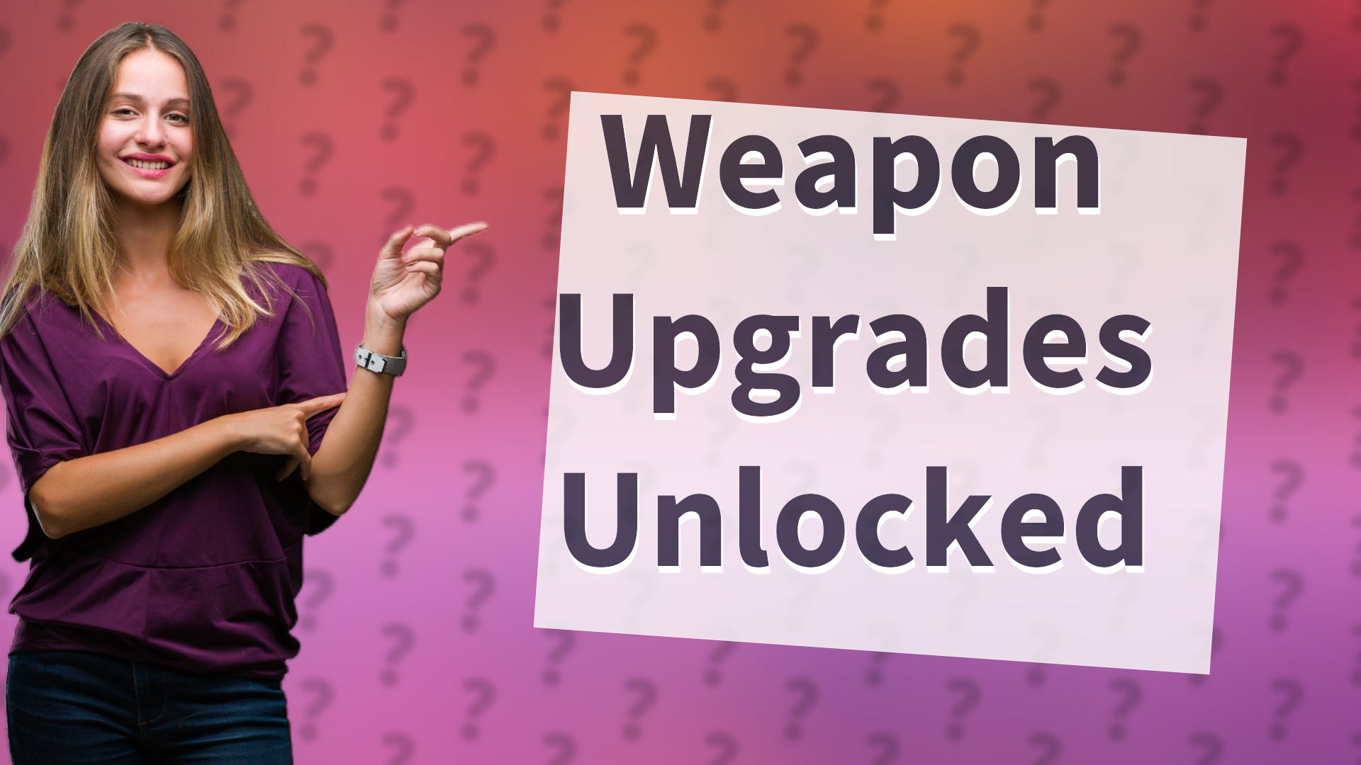 Weapon Upgrades Unlocked