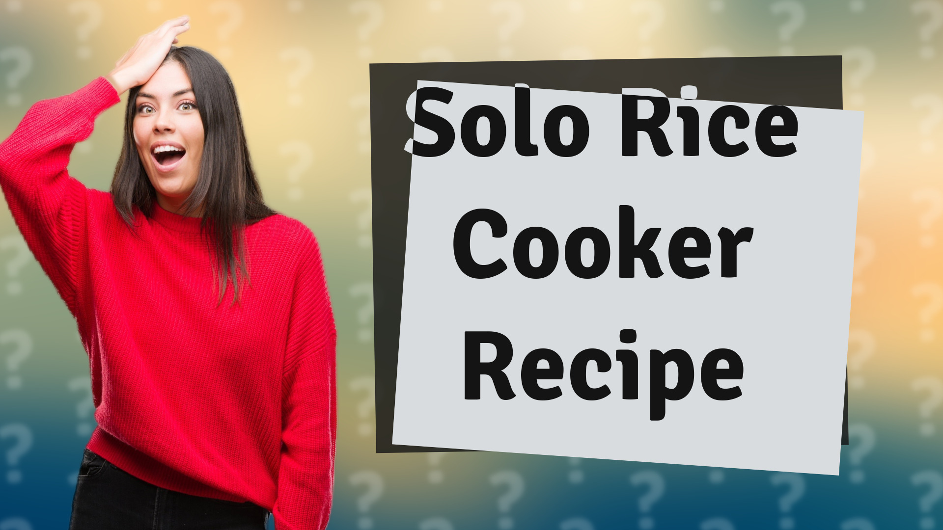 Solo Rice Cooker Recipe