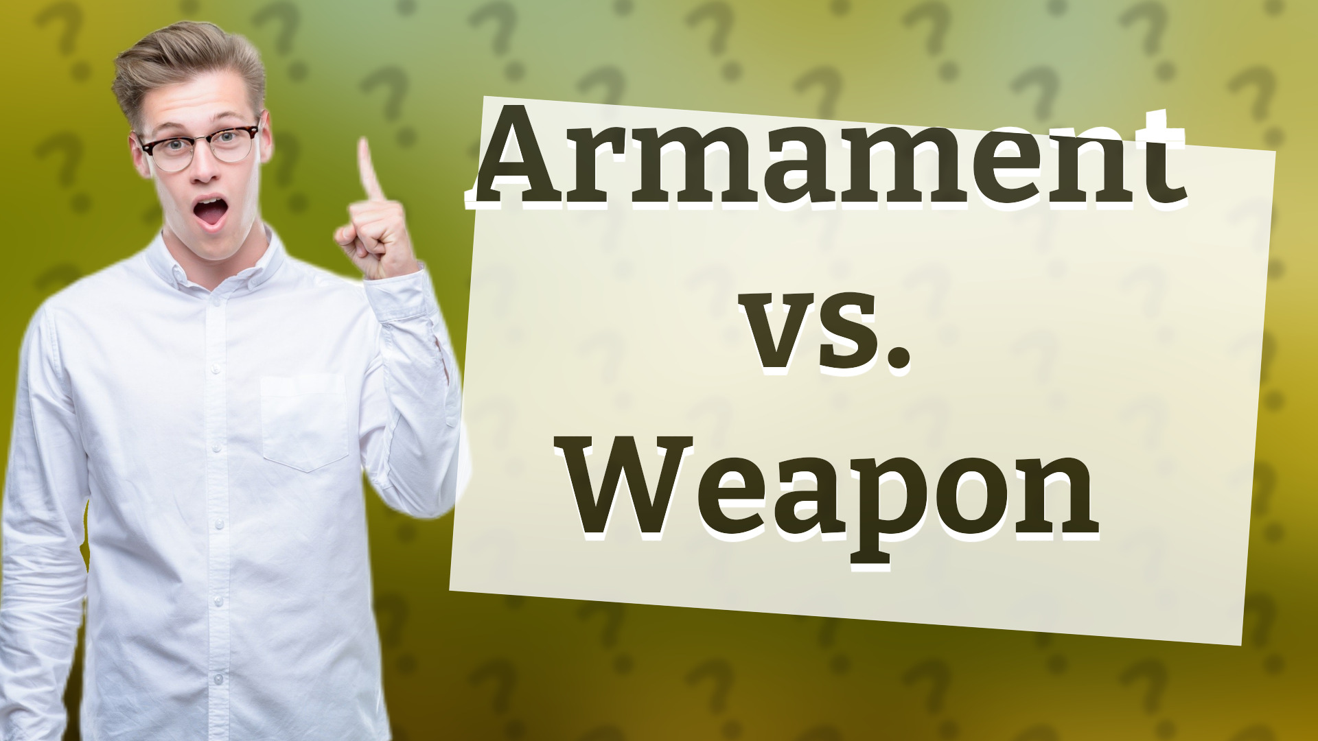 Armament vs. Weapon