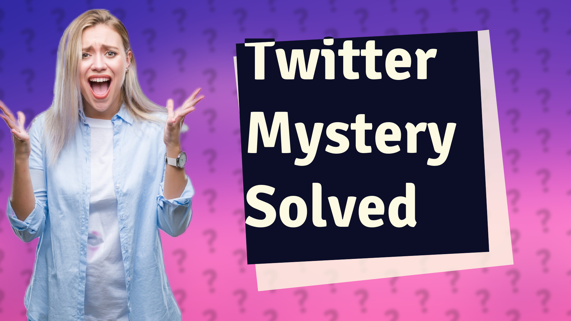 Twitter Mystery Solved