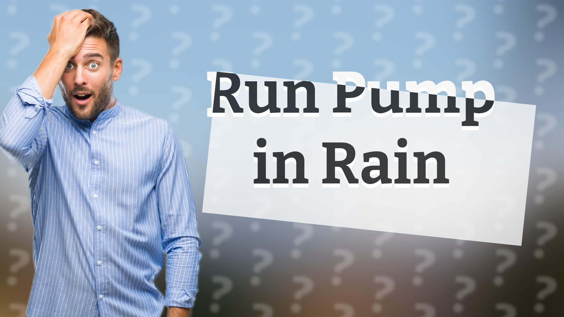 Run Pump in Rain