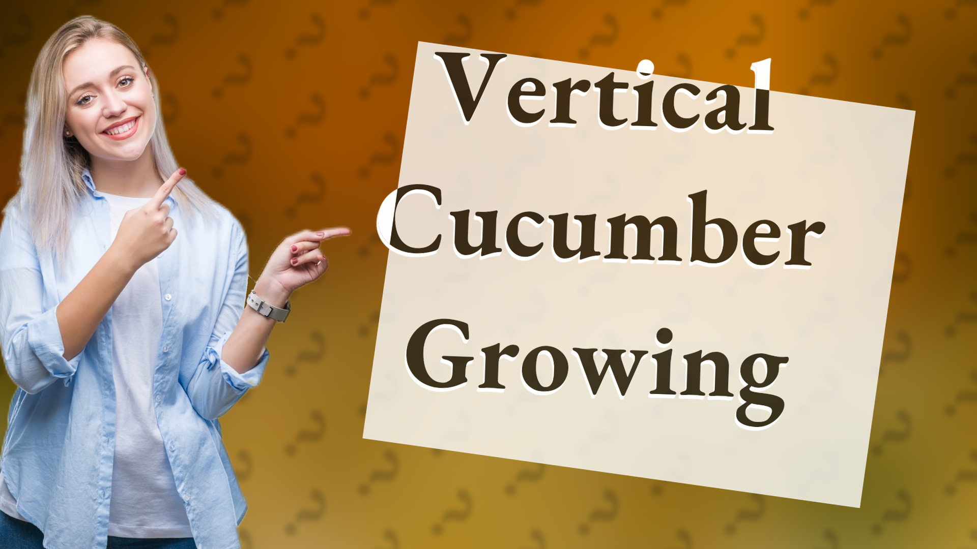 Vertical Cucumber Growing