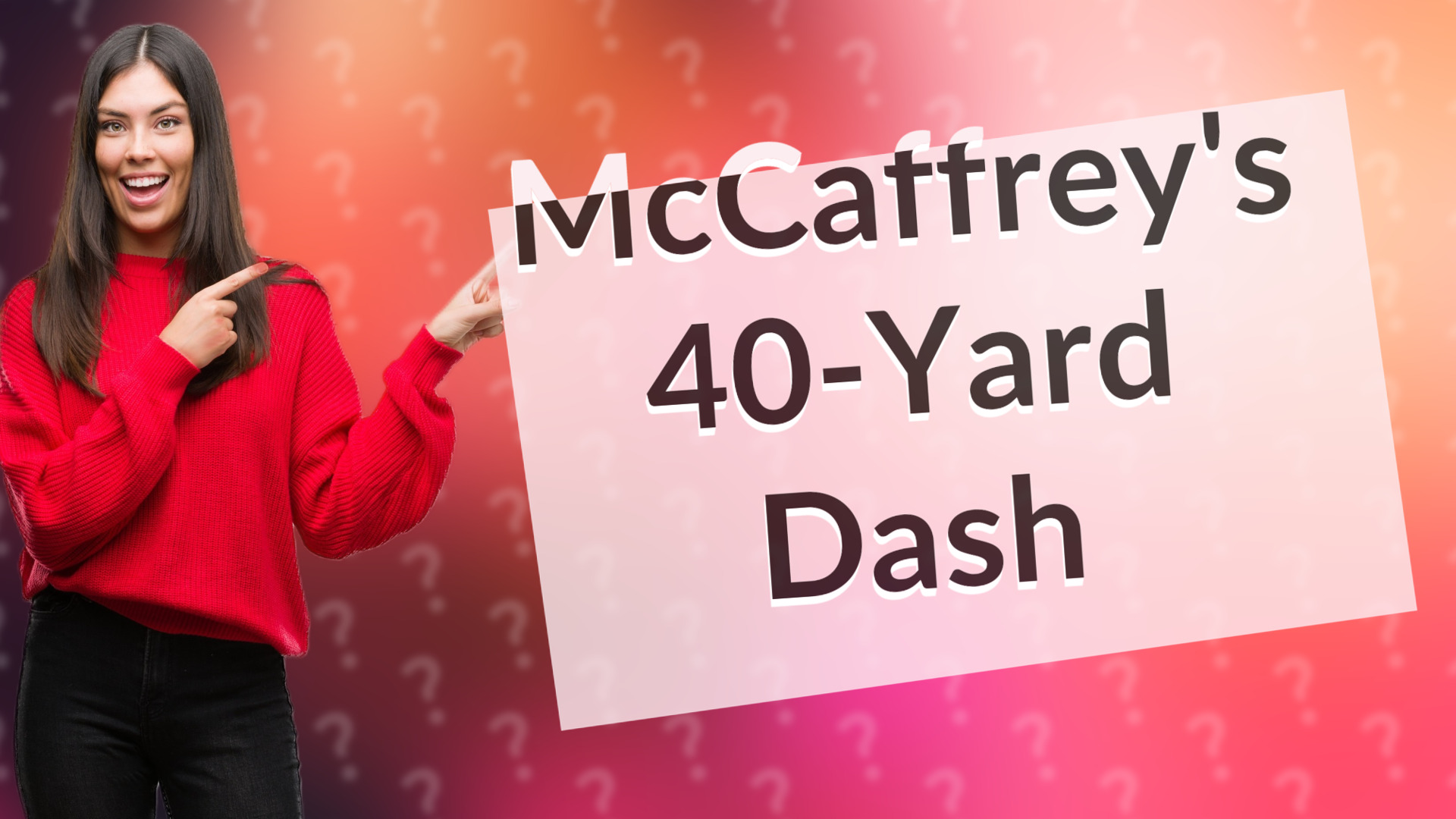 McCaffrey's 40-Yard Dash
