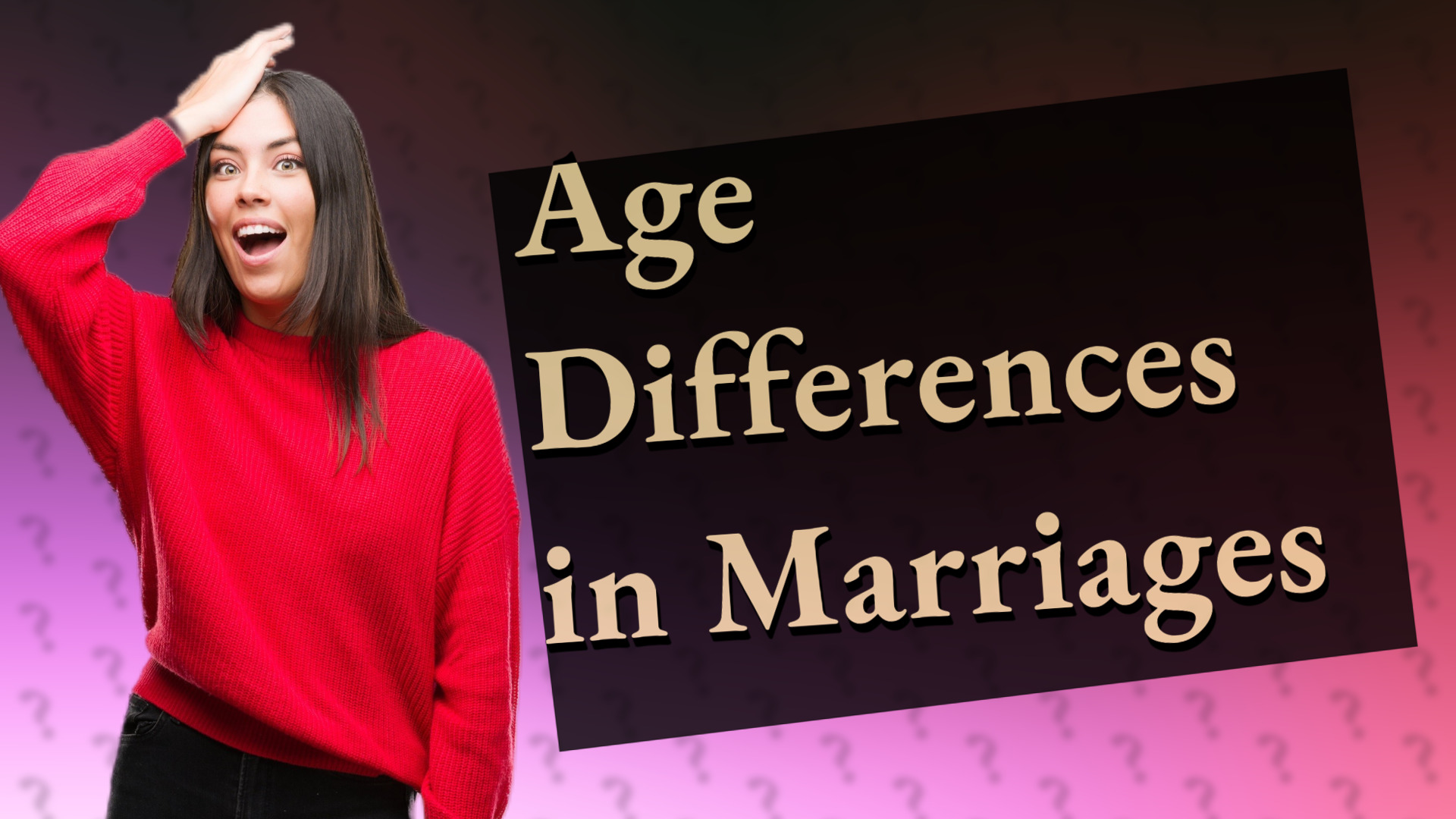 Age Differences in Marriages