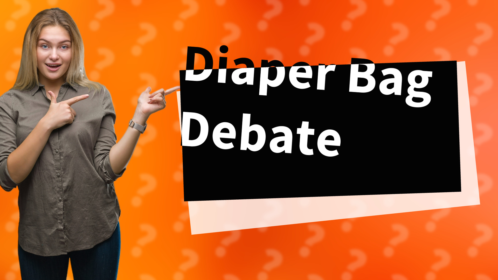 Diaper Bag Debate