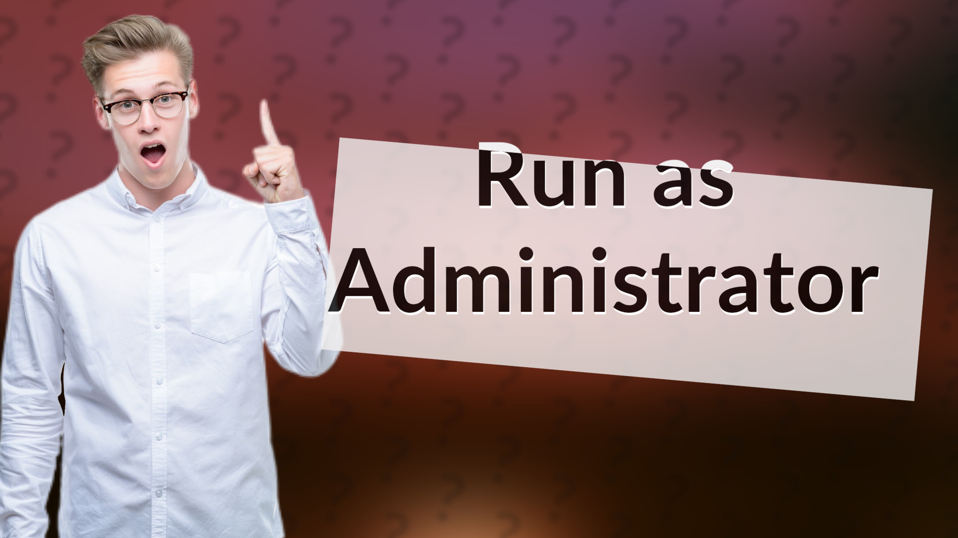 Run as Administrator