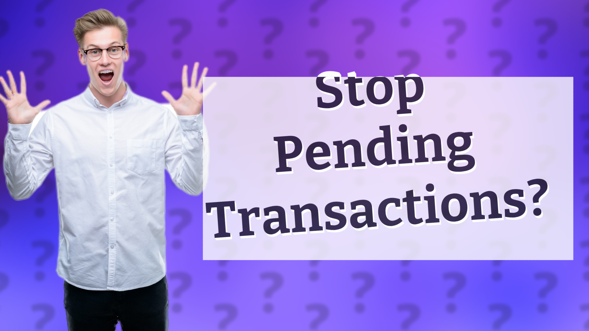 Stop Pending Transactions?