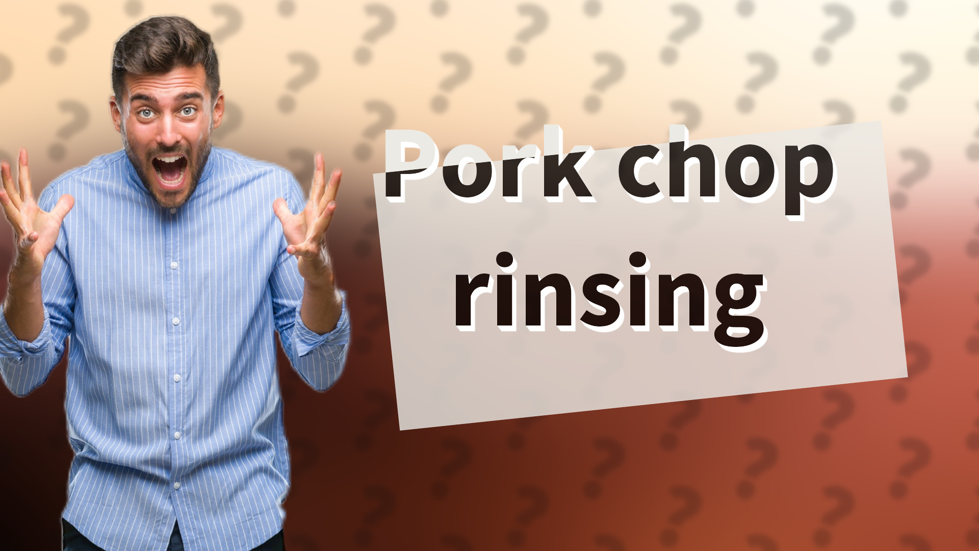 Pork chop rinsing