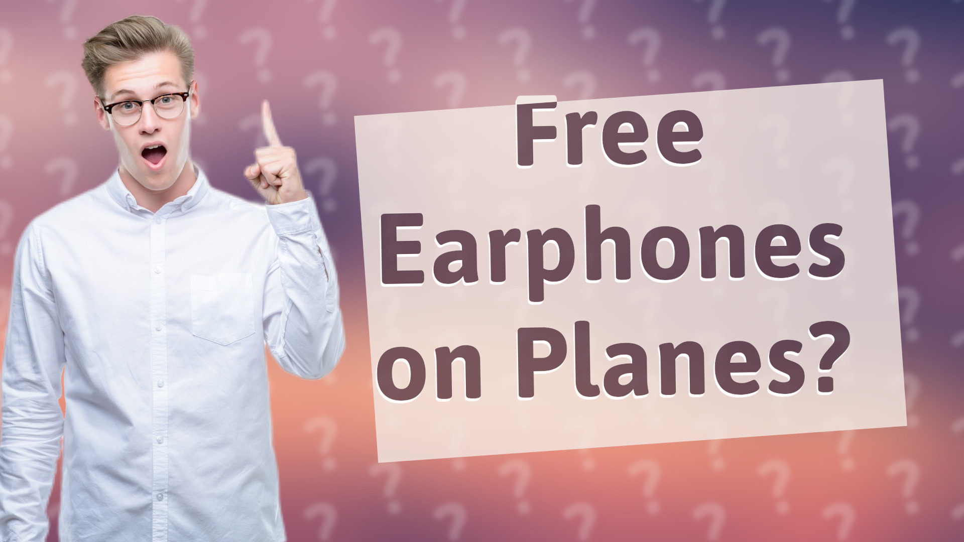Free Earphones on Planes?