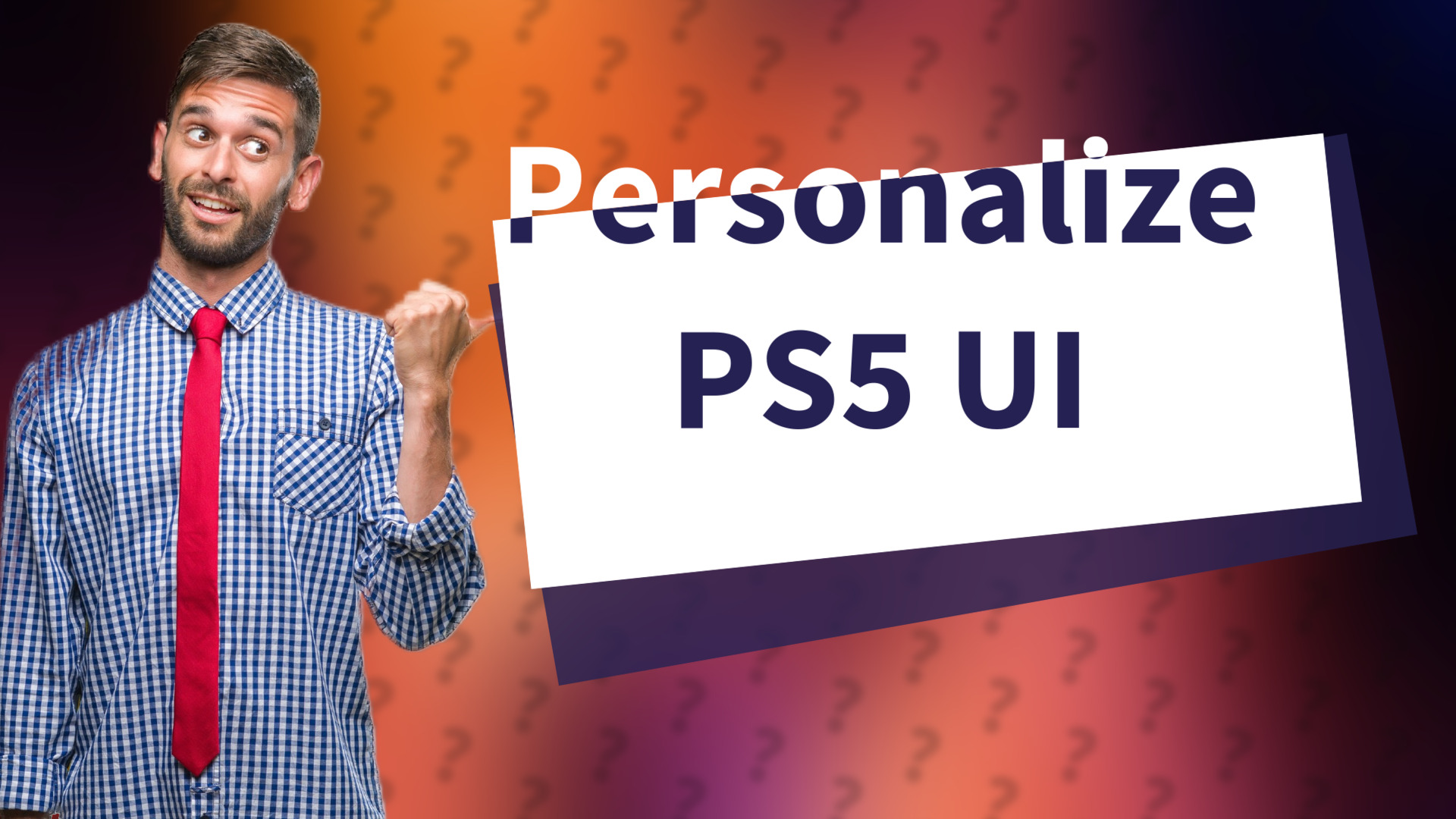 Personalize PS5 UI