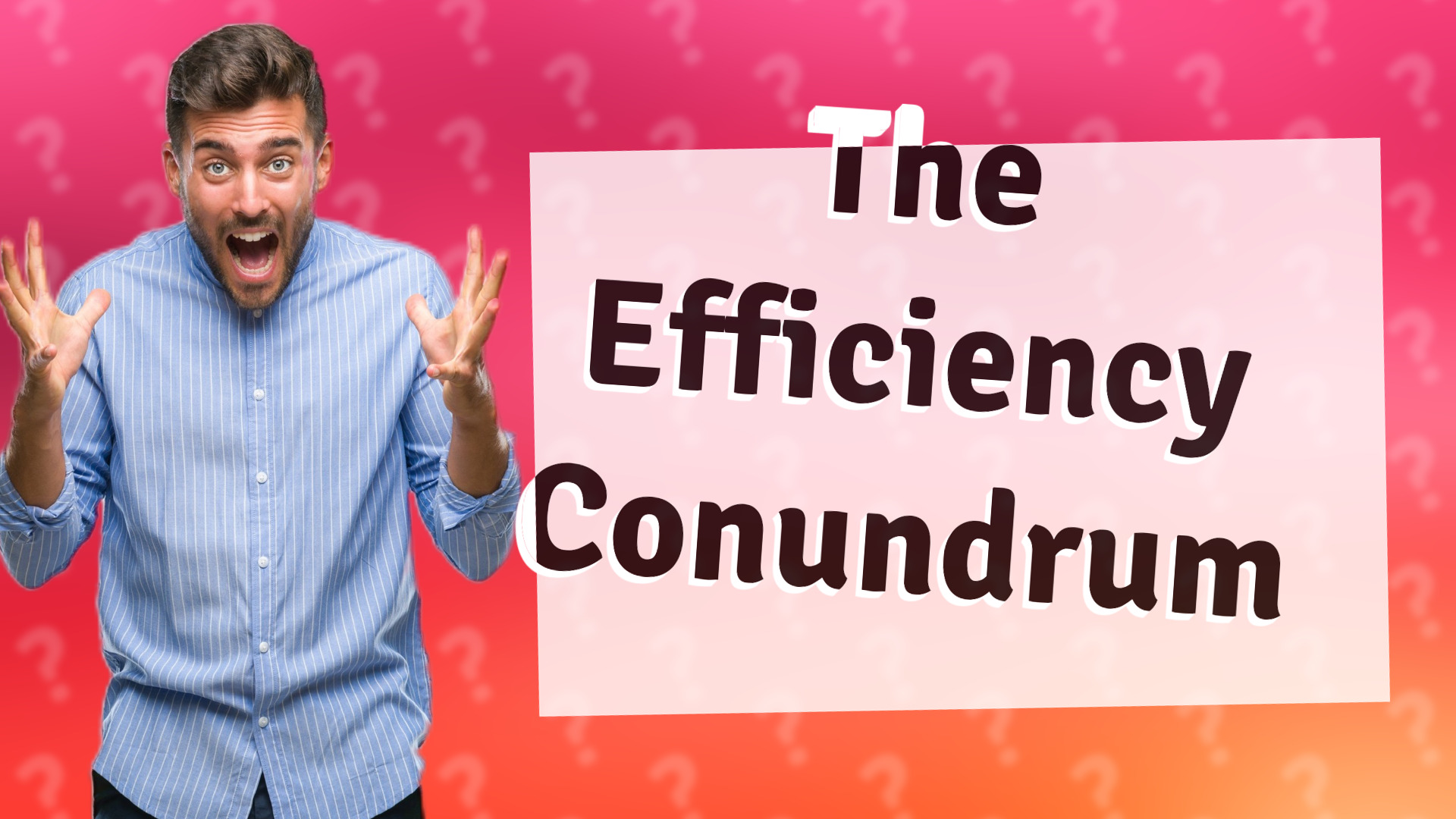 The Efficiency Conundrum