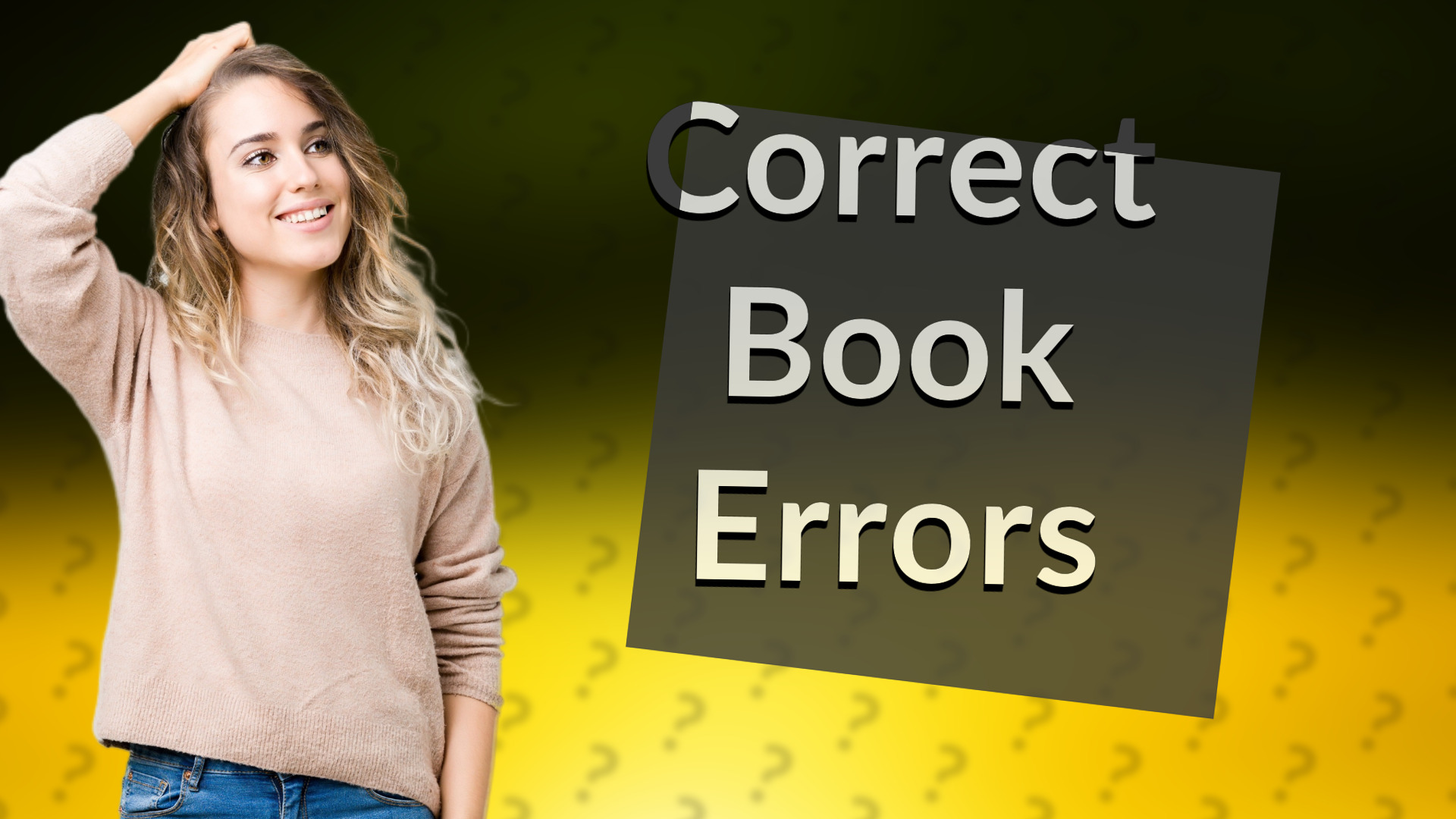 Correct Book Errors