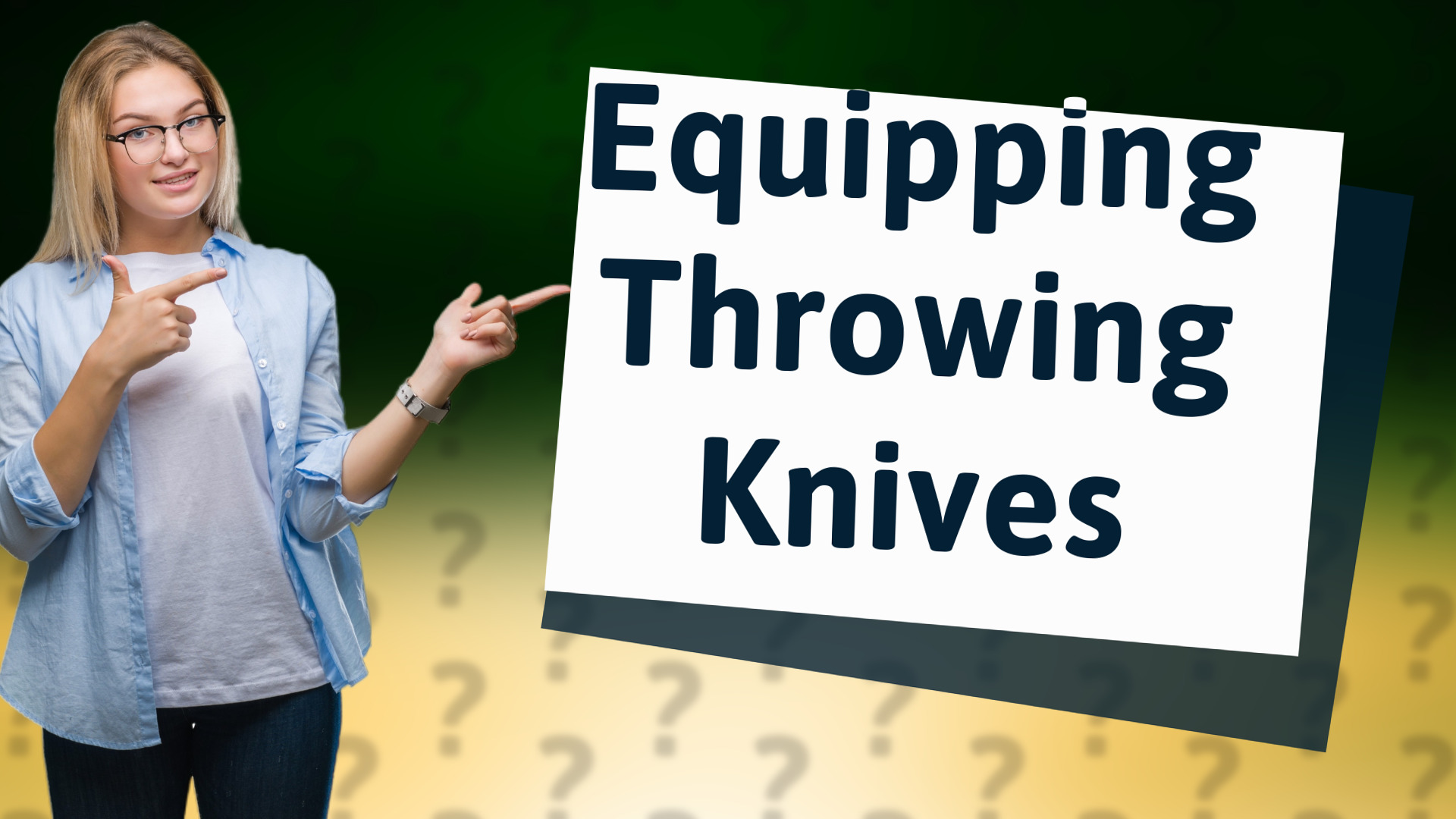 Equipping Throwing Knives