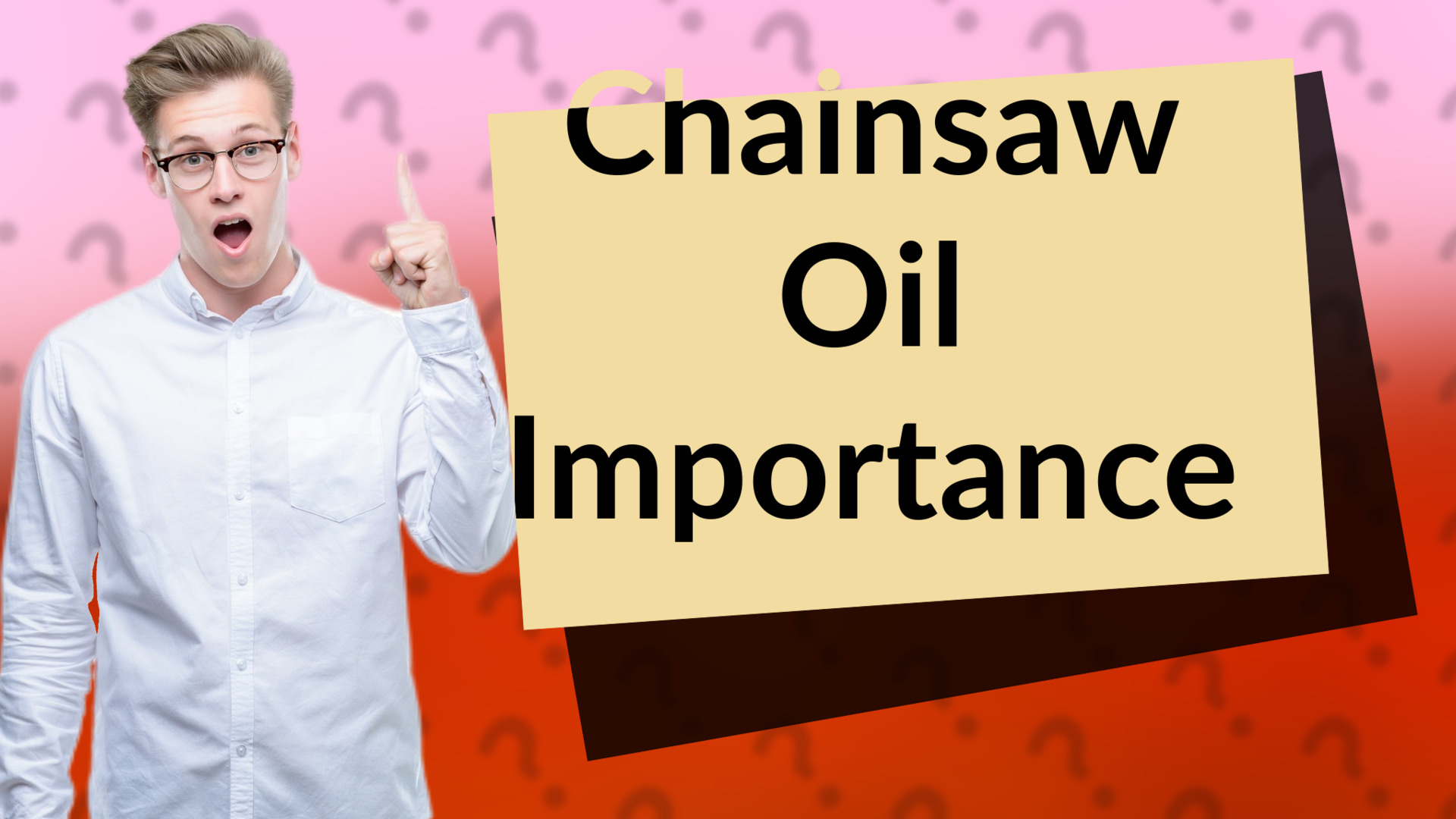 Chainsaw Oil Importance