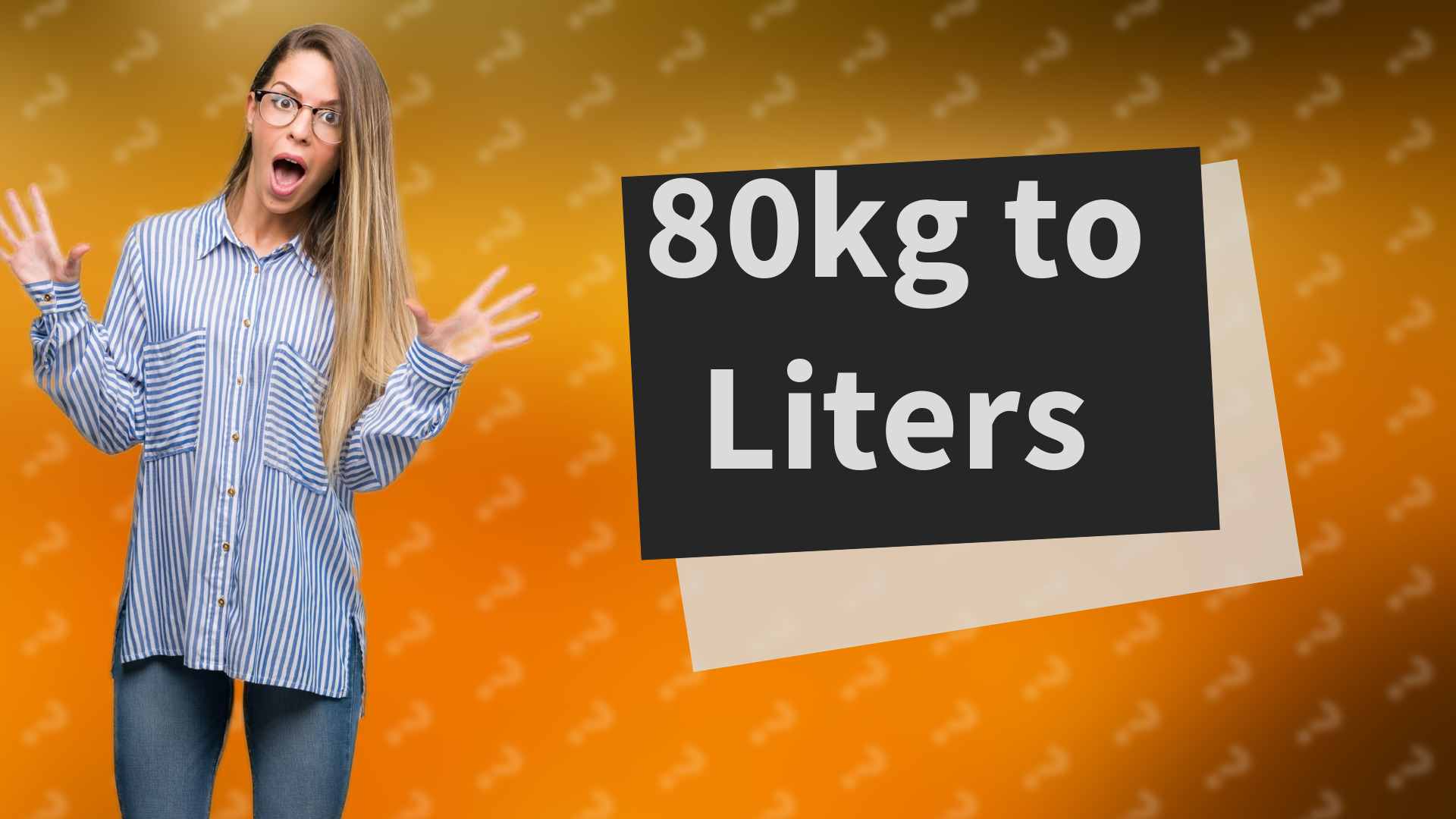 80kg to Liters
