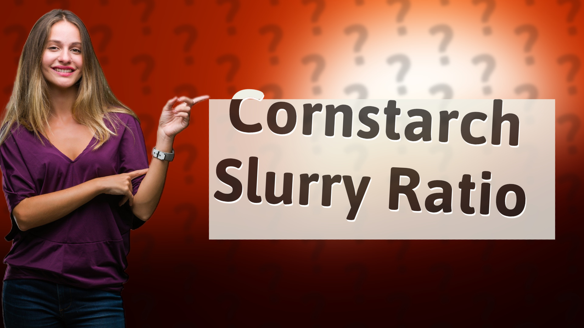 Cornstarch Slurry Ratio