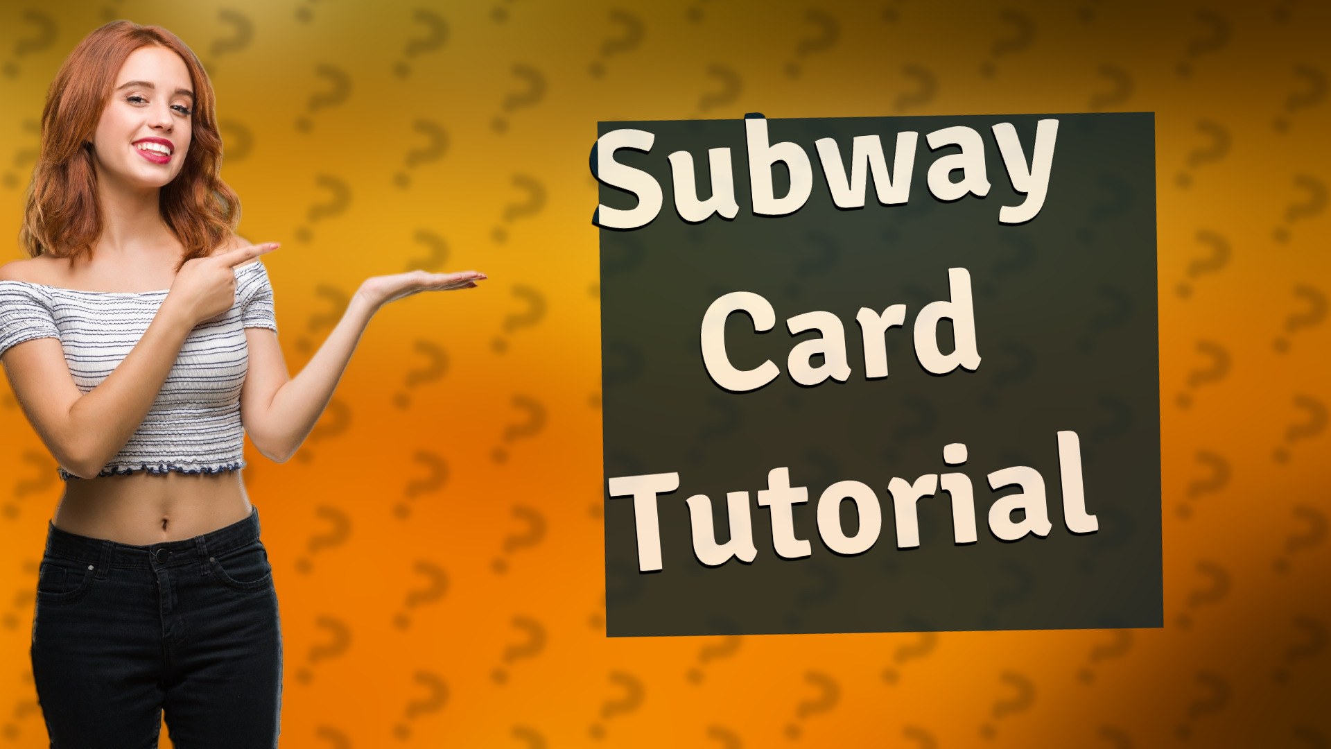 Subway Card Tutorial