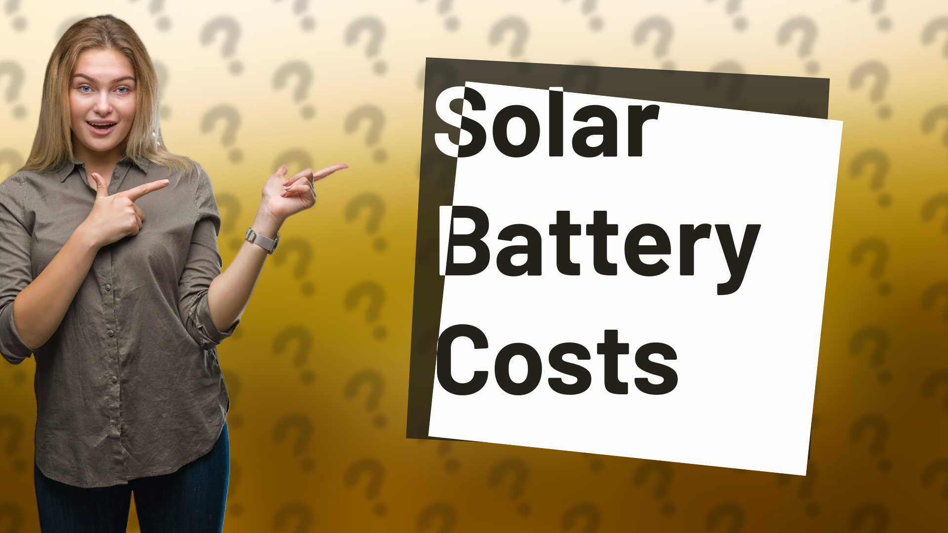 Solar Battery Costs